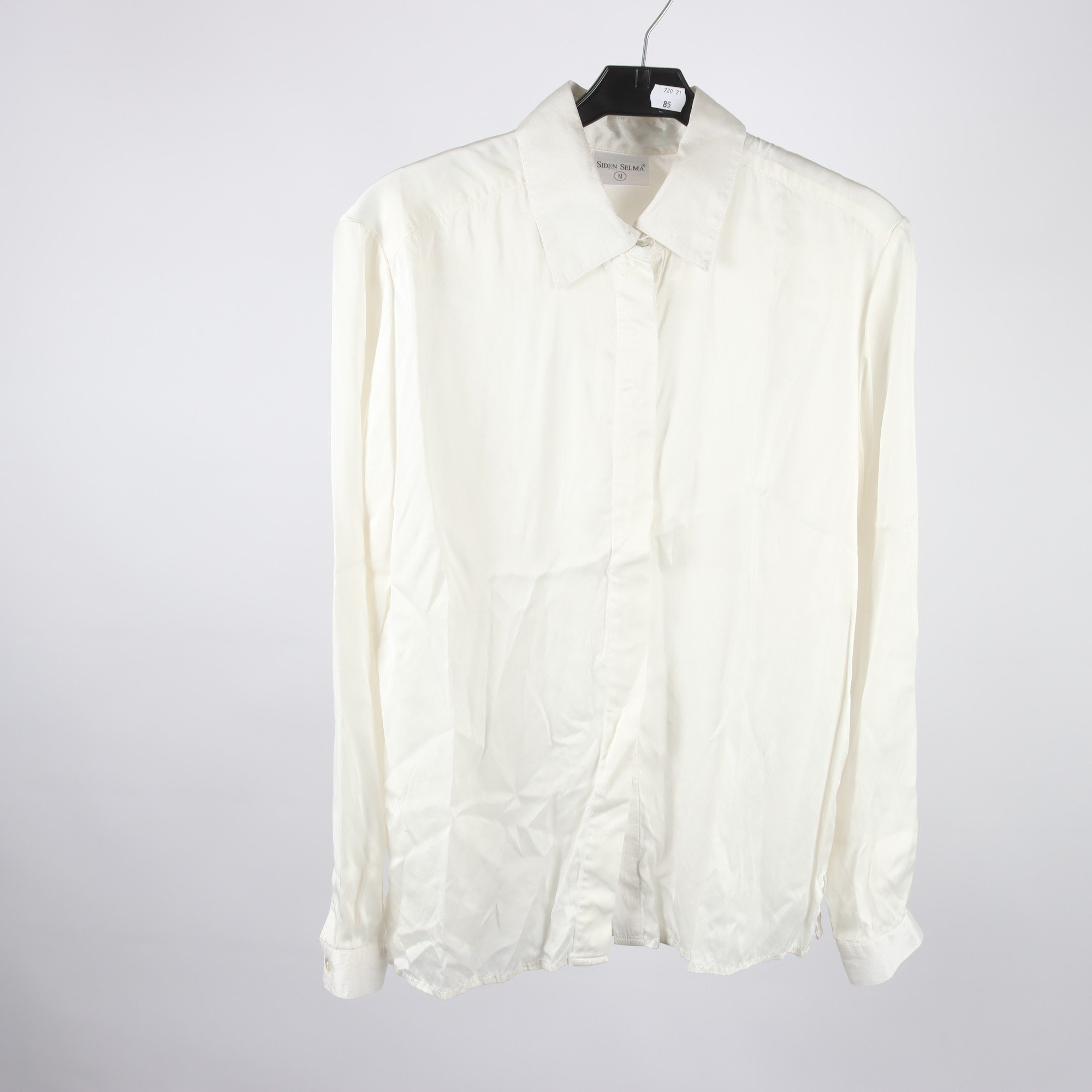 Blus, Siden Selma, vit, 100% siden, stl. M