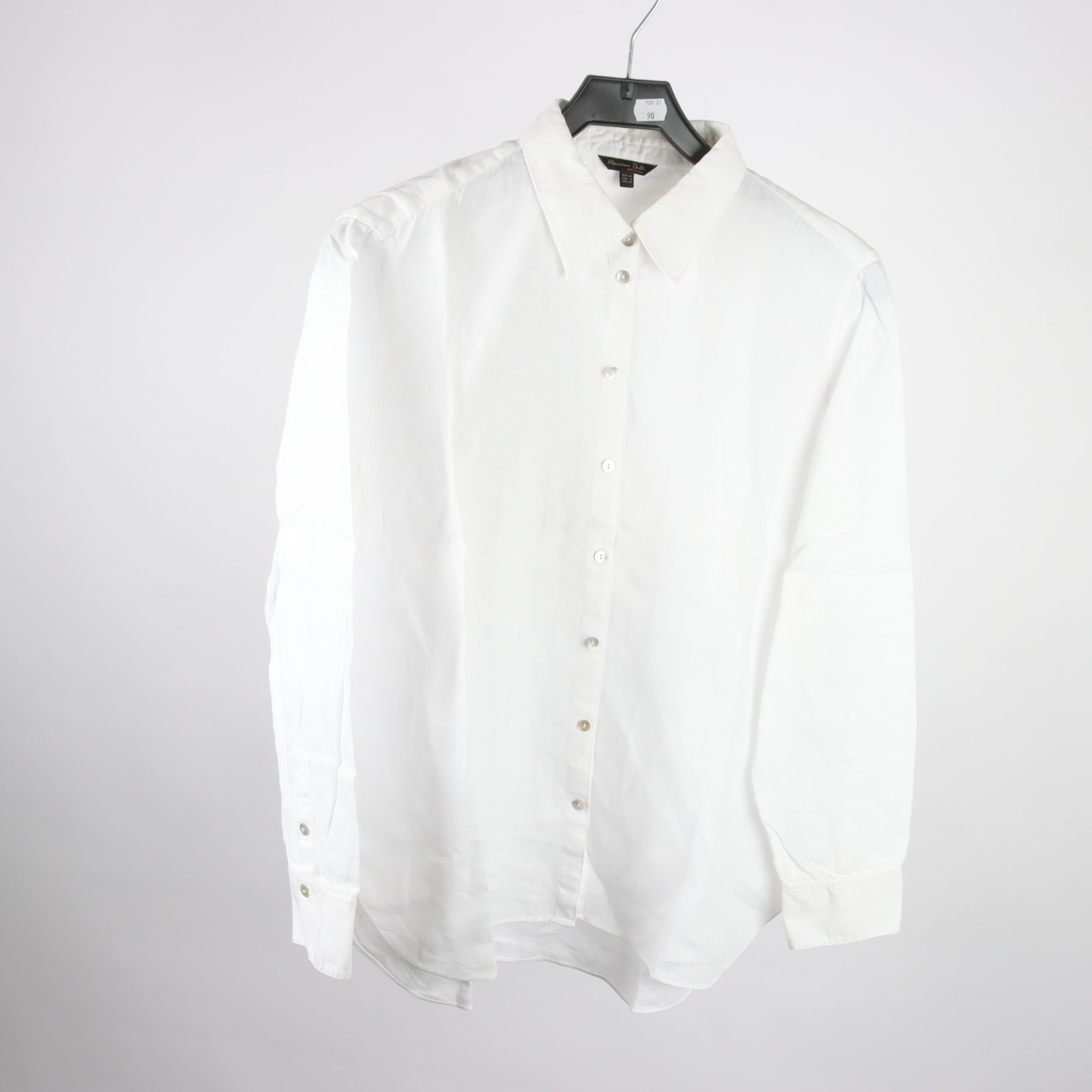Blus/skjorta, Massimo Dutti, vit, 100% linne, stl. 40