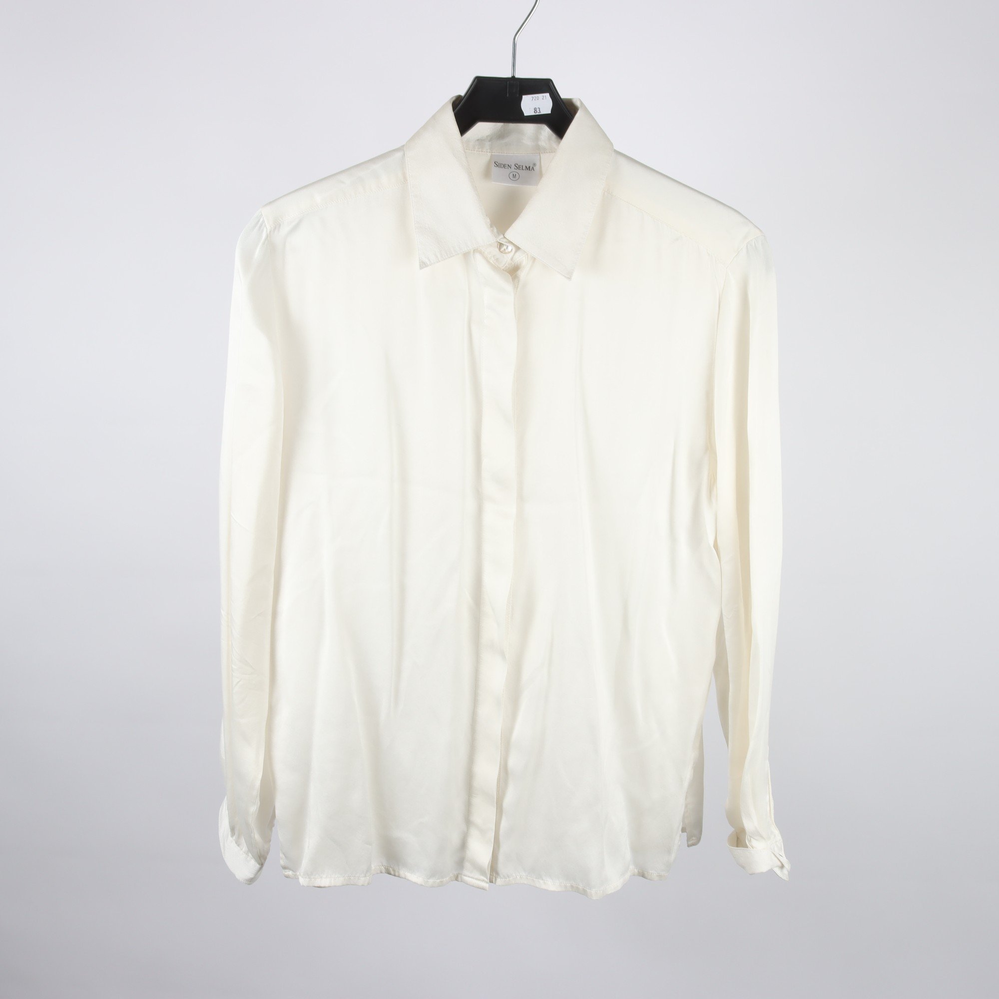 Blus, Siden Selma, cream, 100% siden, stl. M