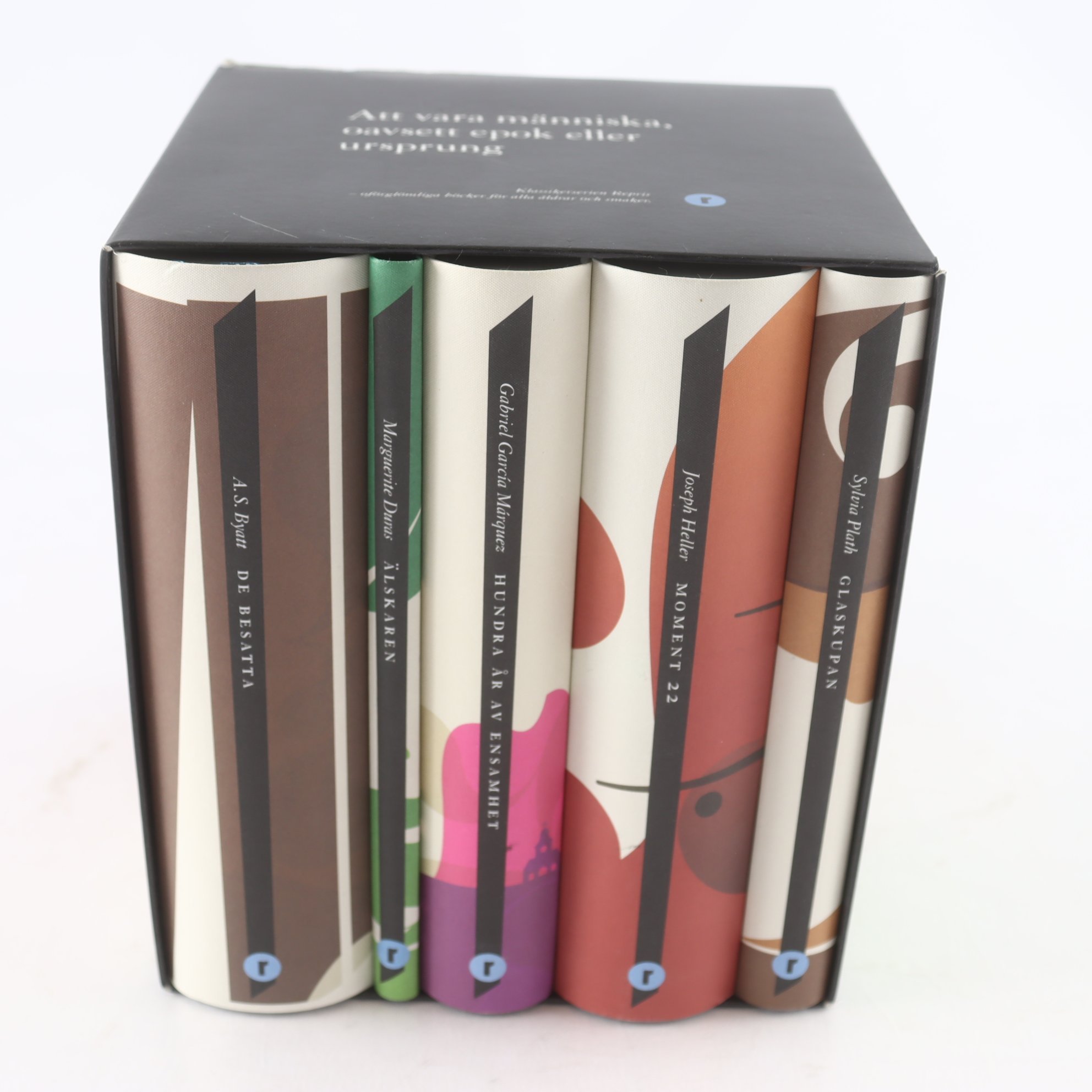 Bokbox, Klassikerserien Repris, Plath, Heller, Marquez, Duras & Byatt.