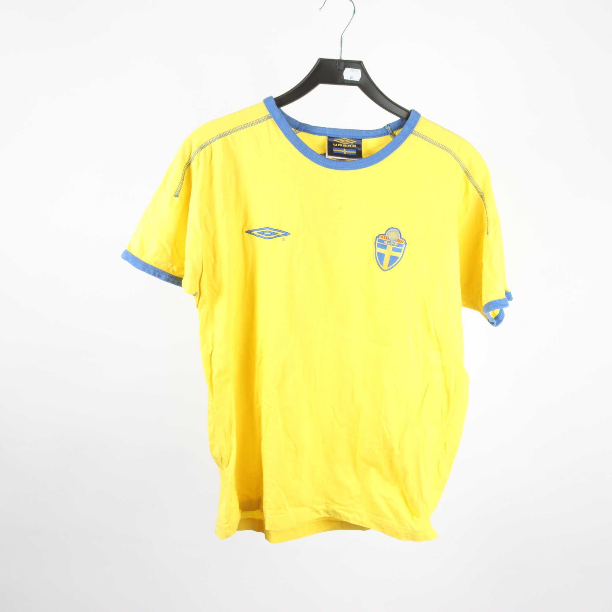 Sporttröja, Umbro, SvFF, gul, blå, stl. L