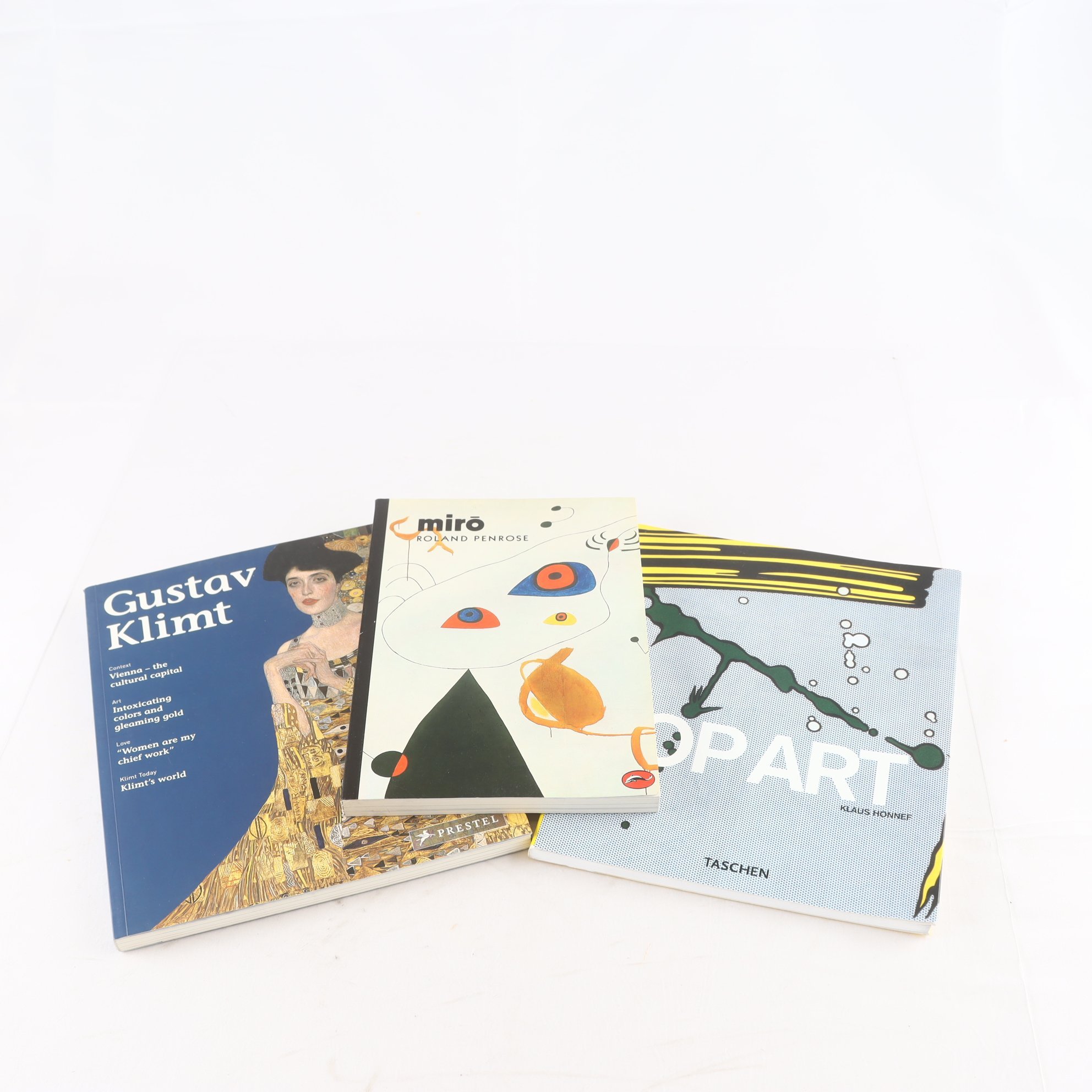Konstböcker, Miró & popart & Gustav Klimt.