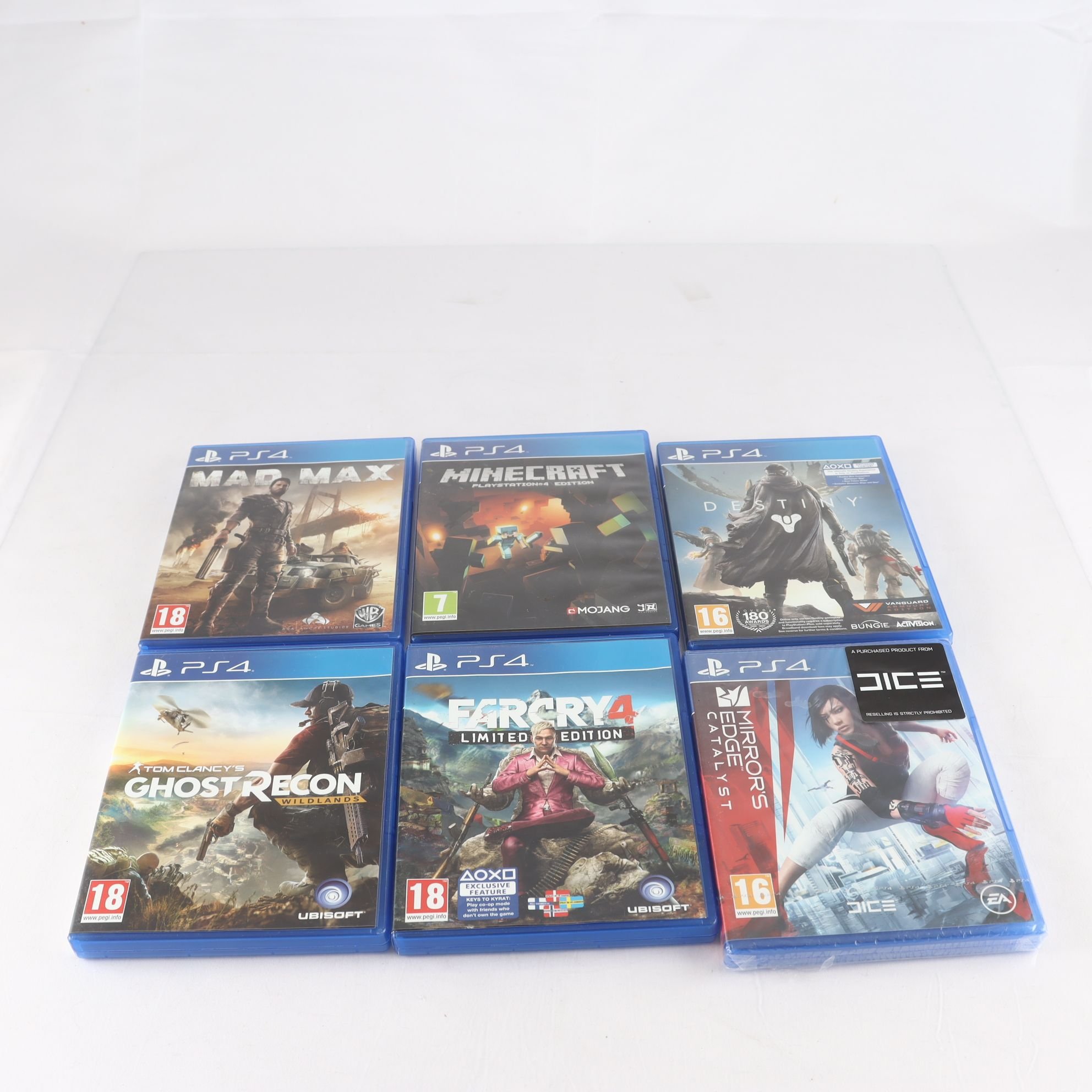 Spel, Playstation 4, 6 titlar