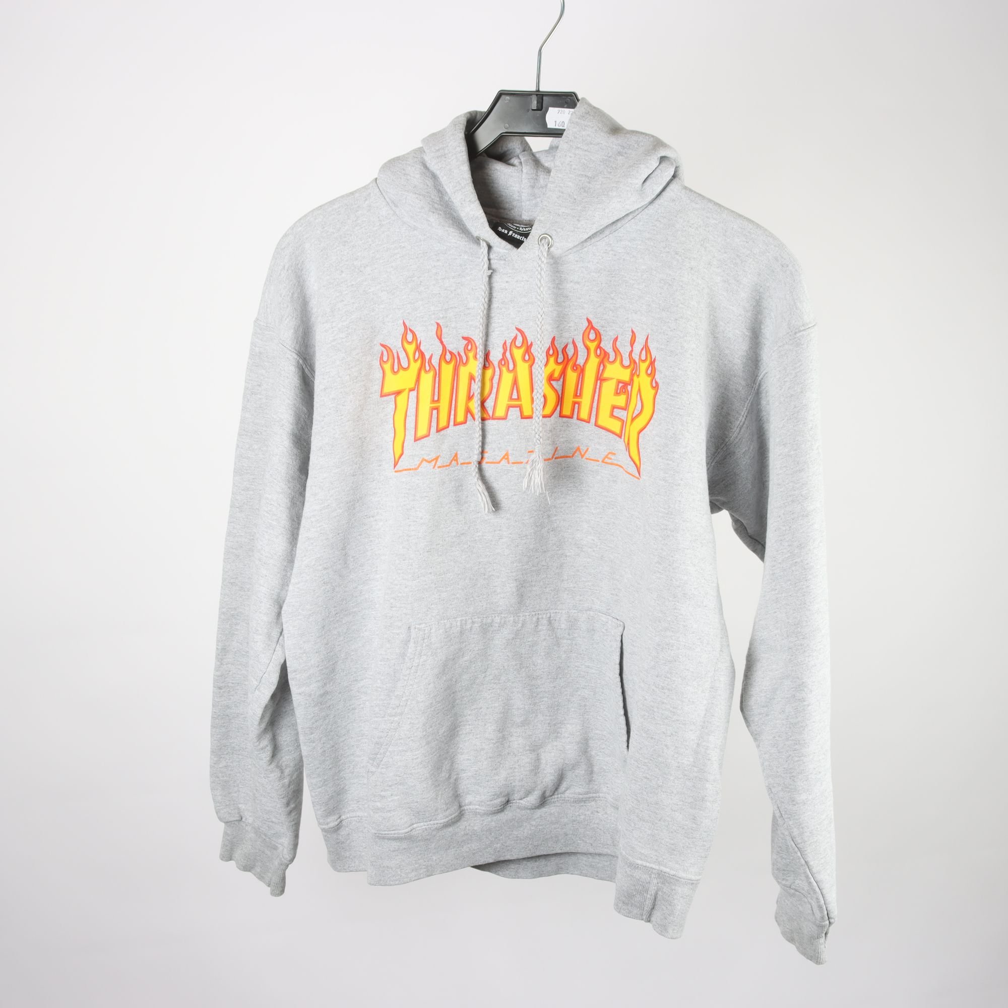Hoodie, Thrasher, grå, stl. S