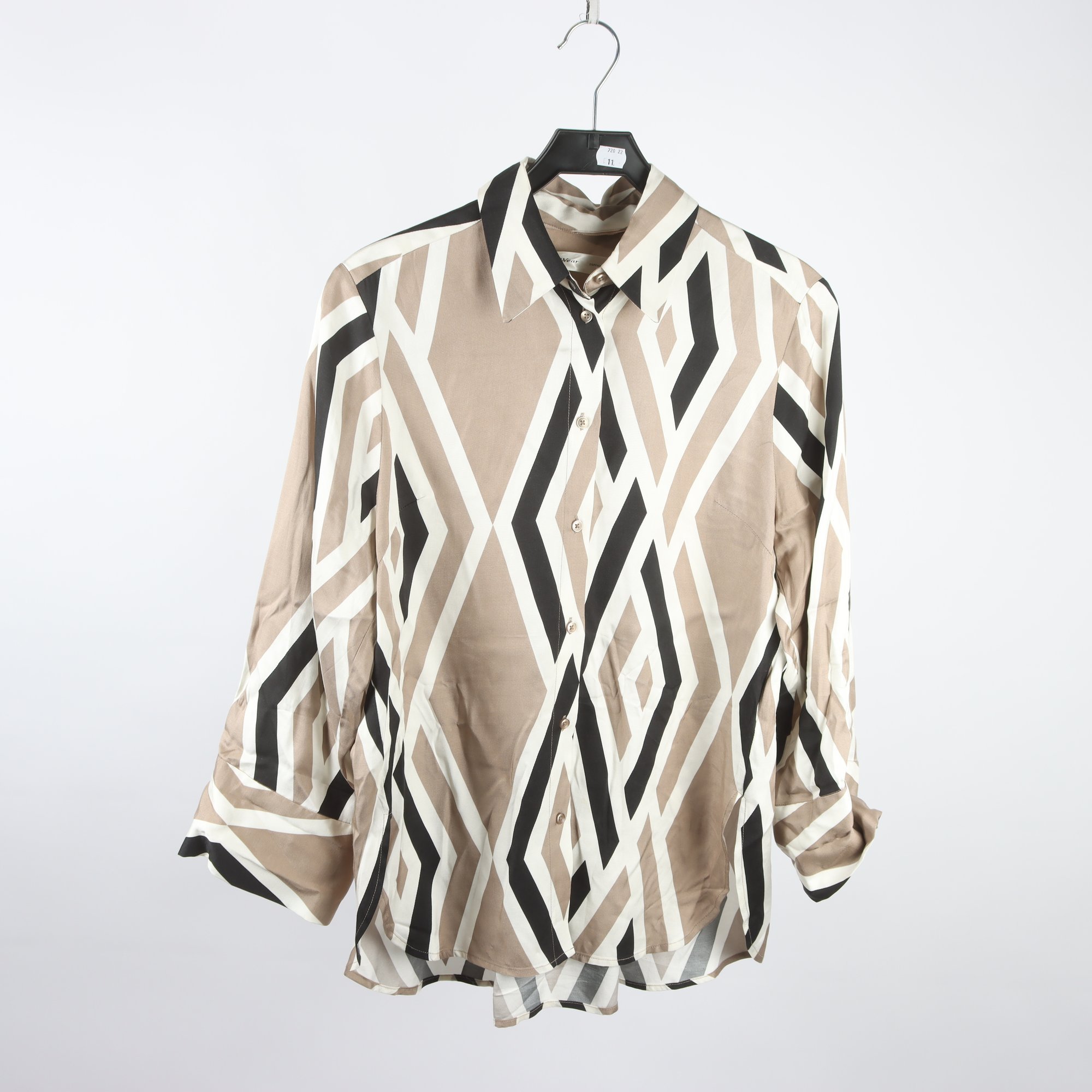 Blus, InWear, beige, svart, vit, mönstrad, stl. 36