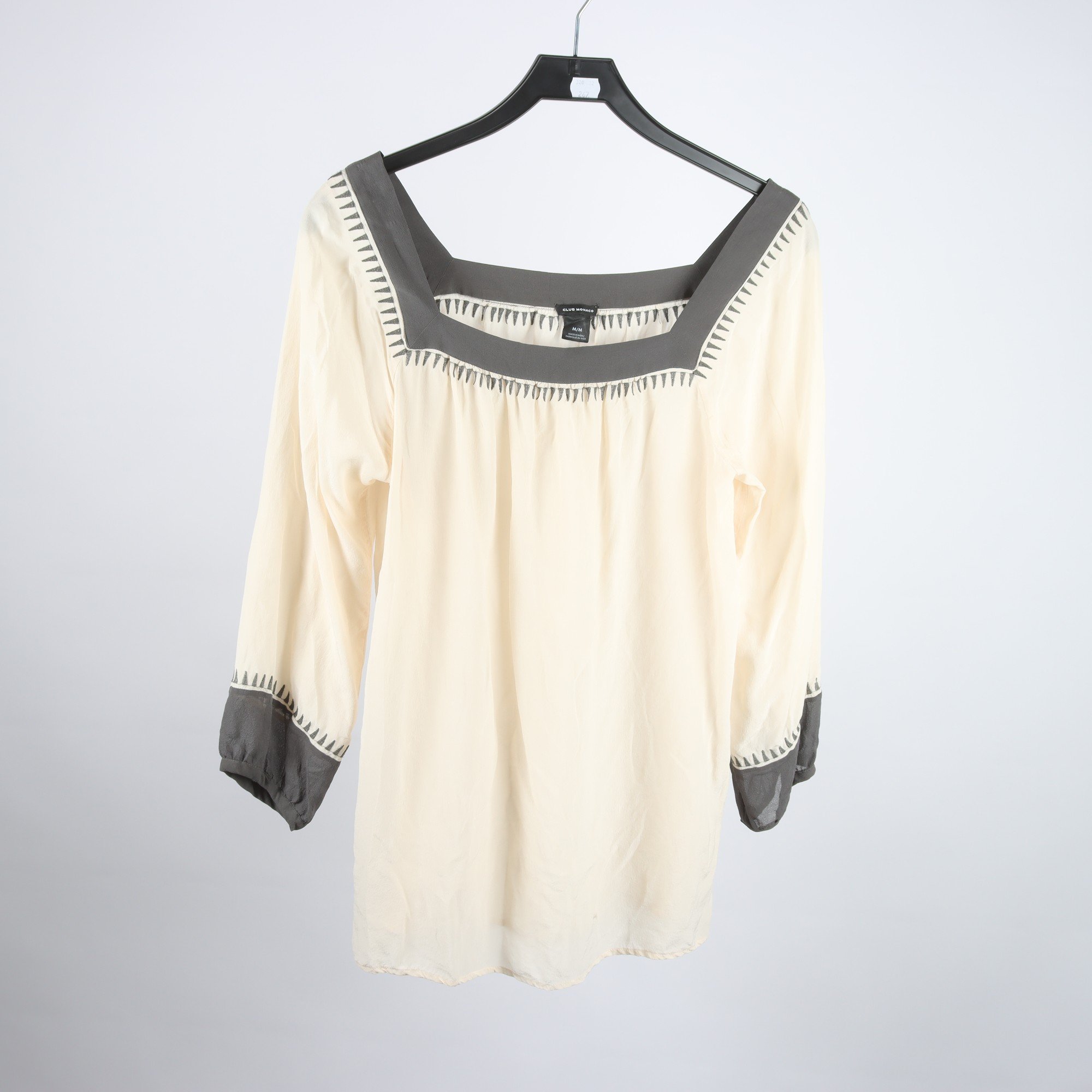 Blus, Club Monaco, beige, silke, stl. M.