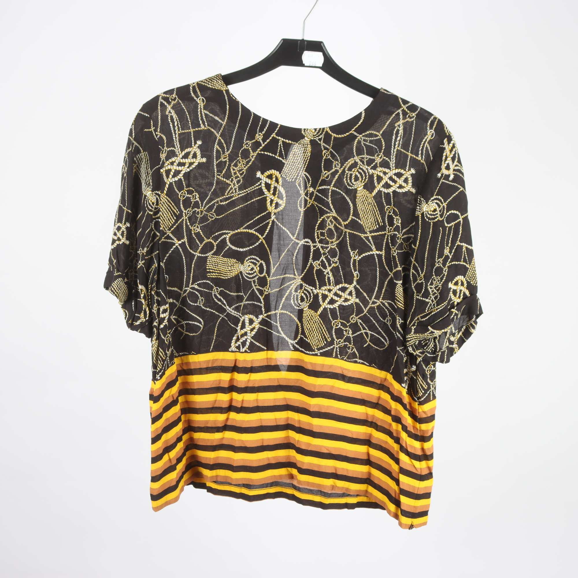 Blus, Rodebjer, svart, gul, stl. M.