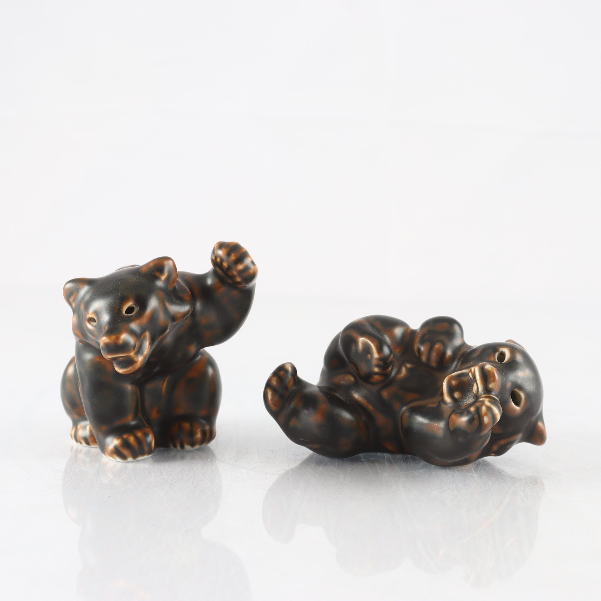 Figuriner, björnungar, Knud Kyhn, Royal Copenhagen, 2 st