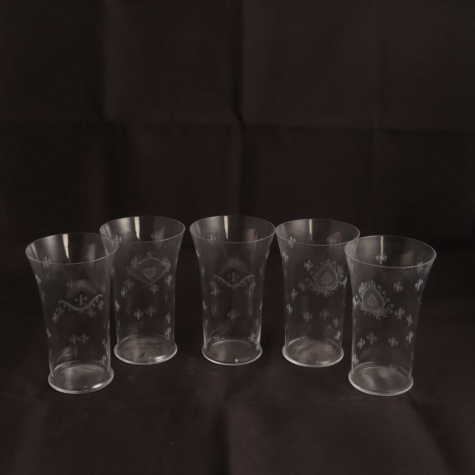 Glas, vaser, Edward Hald, Orrefors, signerade, 5 st. Samfraktas ej.