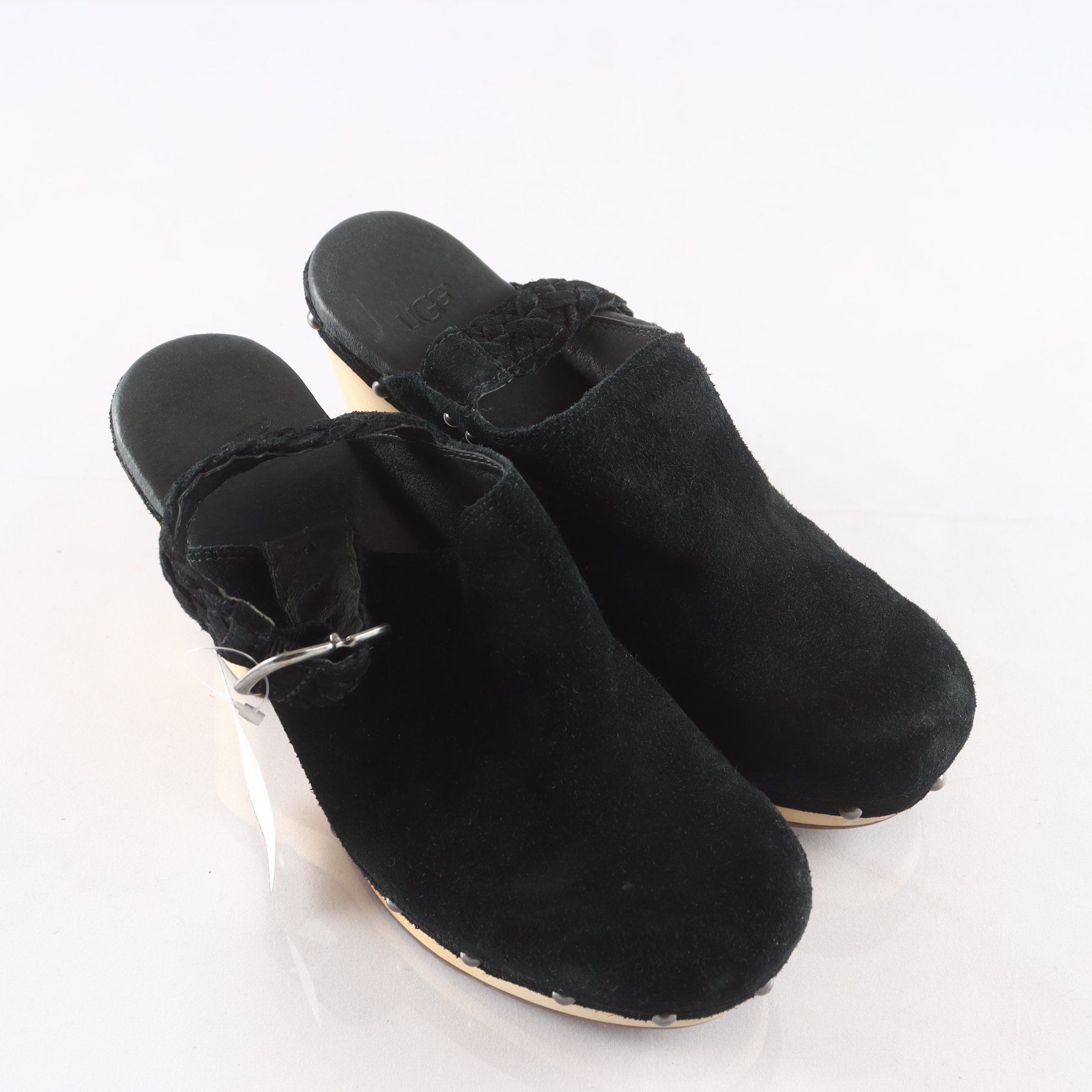Skor, Ugg, svart, skinn, stl. 40
