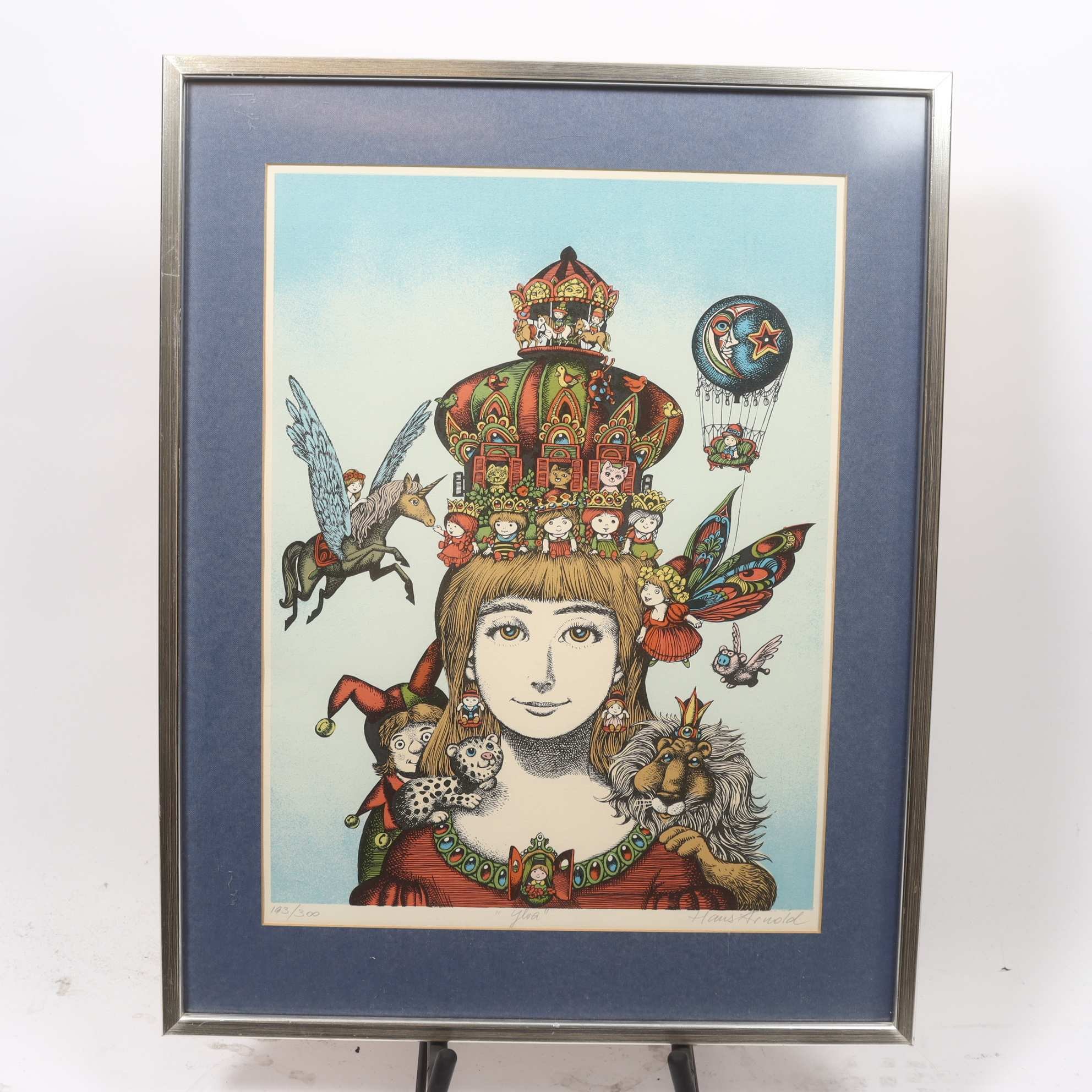 Färglitografi, Ylva, Hans Arnold, (1925-2010), signerad,143/300. Samfraktas ej.