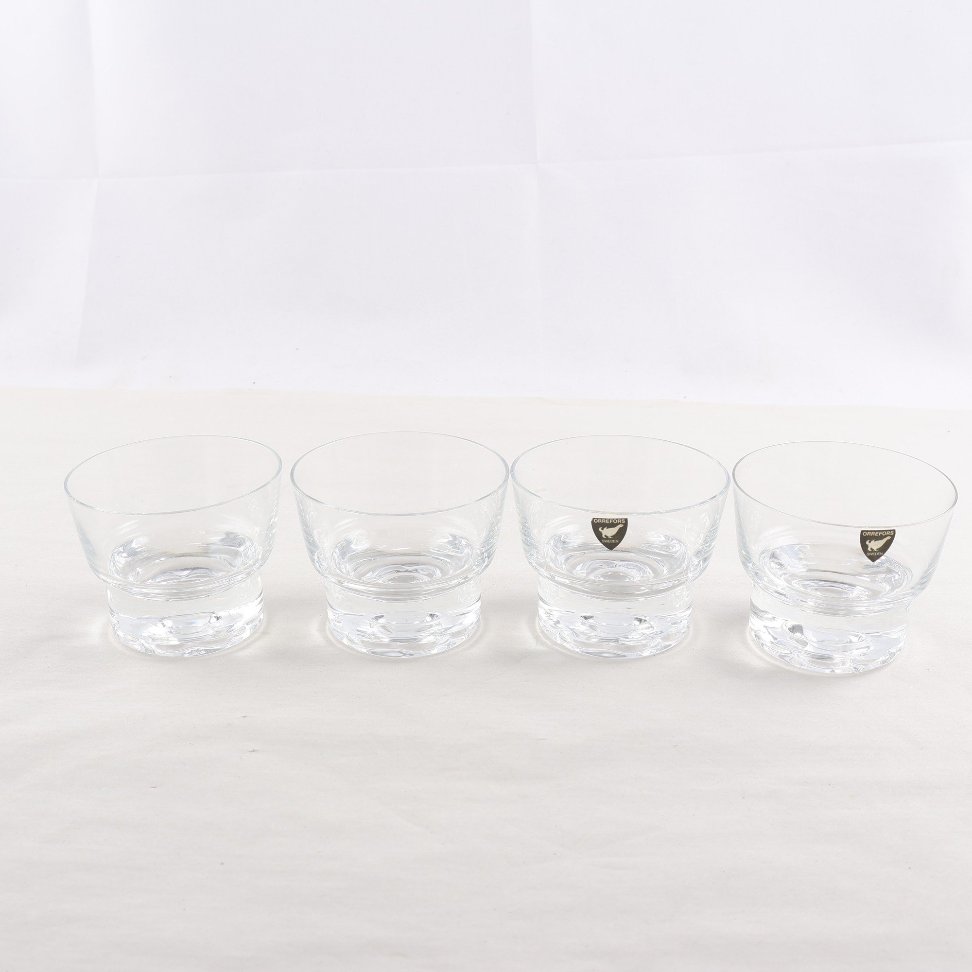Whiskyglas, Orrefors, 4 st. Samfraktas ej