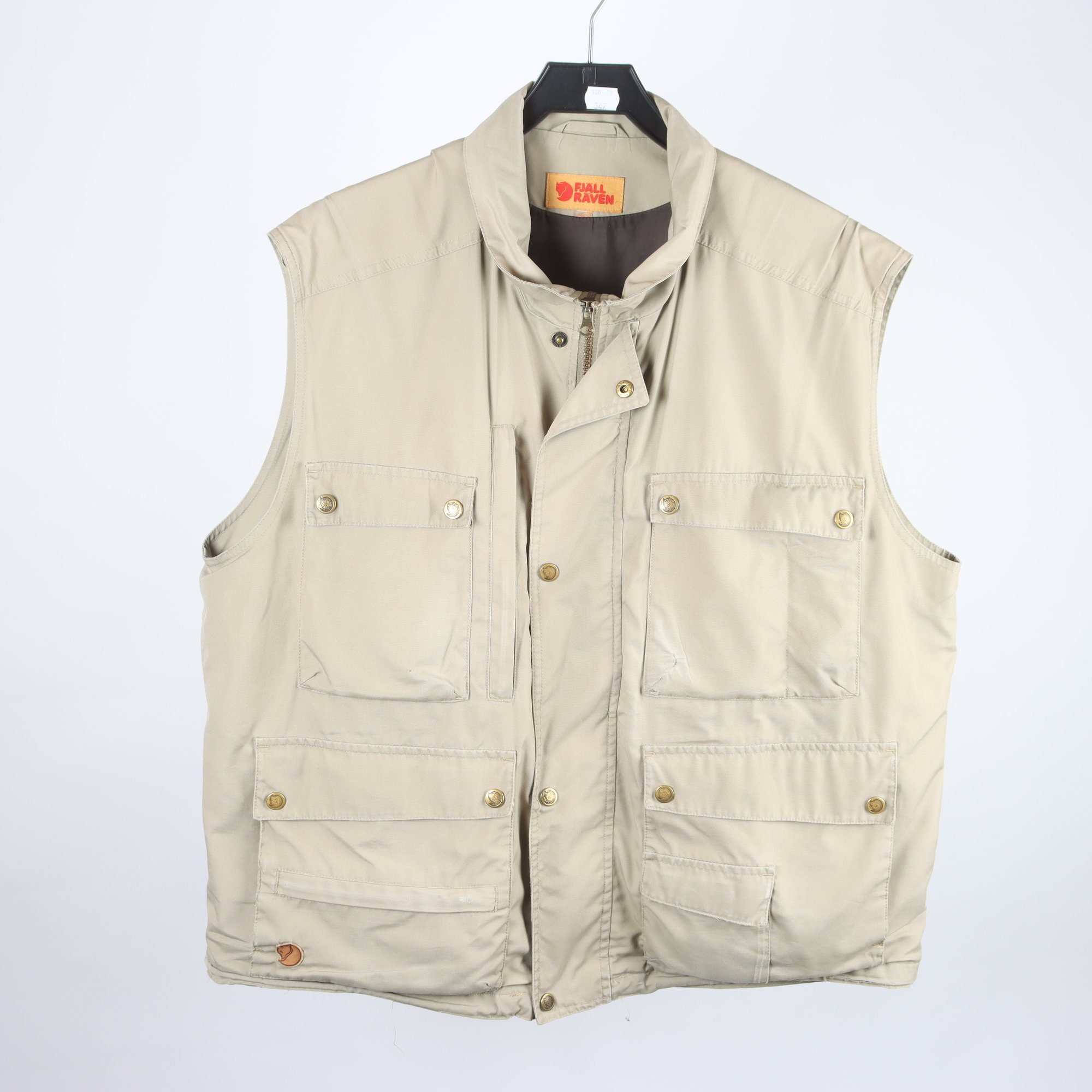 Friluftsväst, Fjällräven, beige, stl. ca. L.