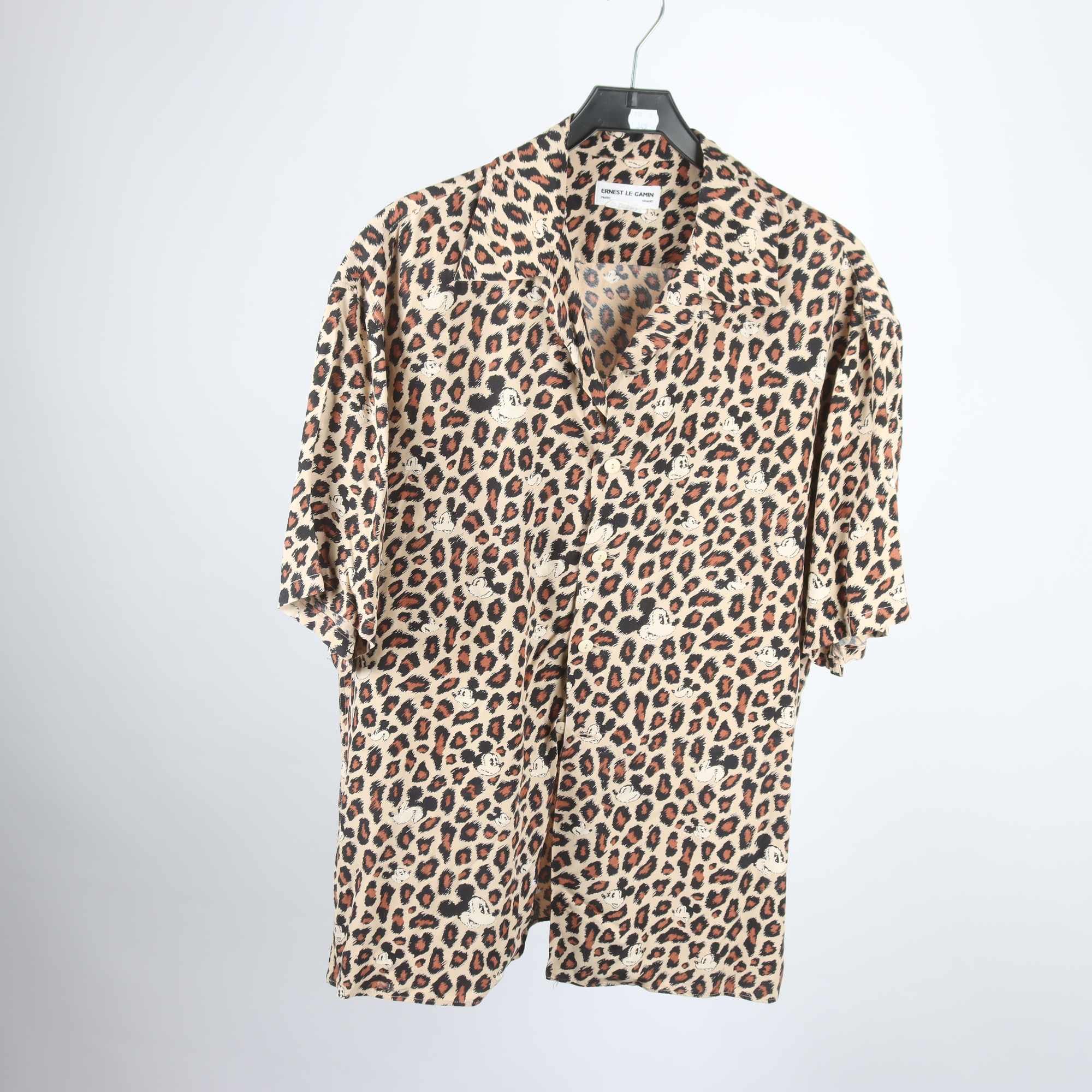 Skjorta, Ernest le Gamin, Paris, Disney, Musse Pigg, beige, brun, stl. ca. L.