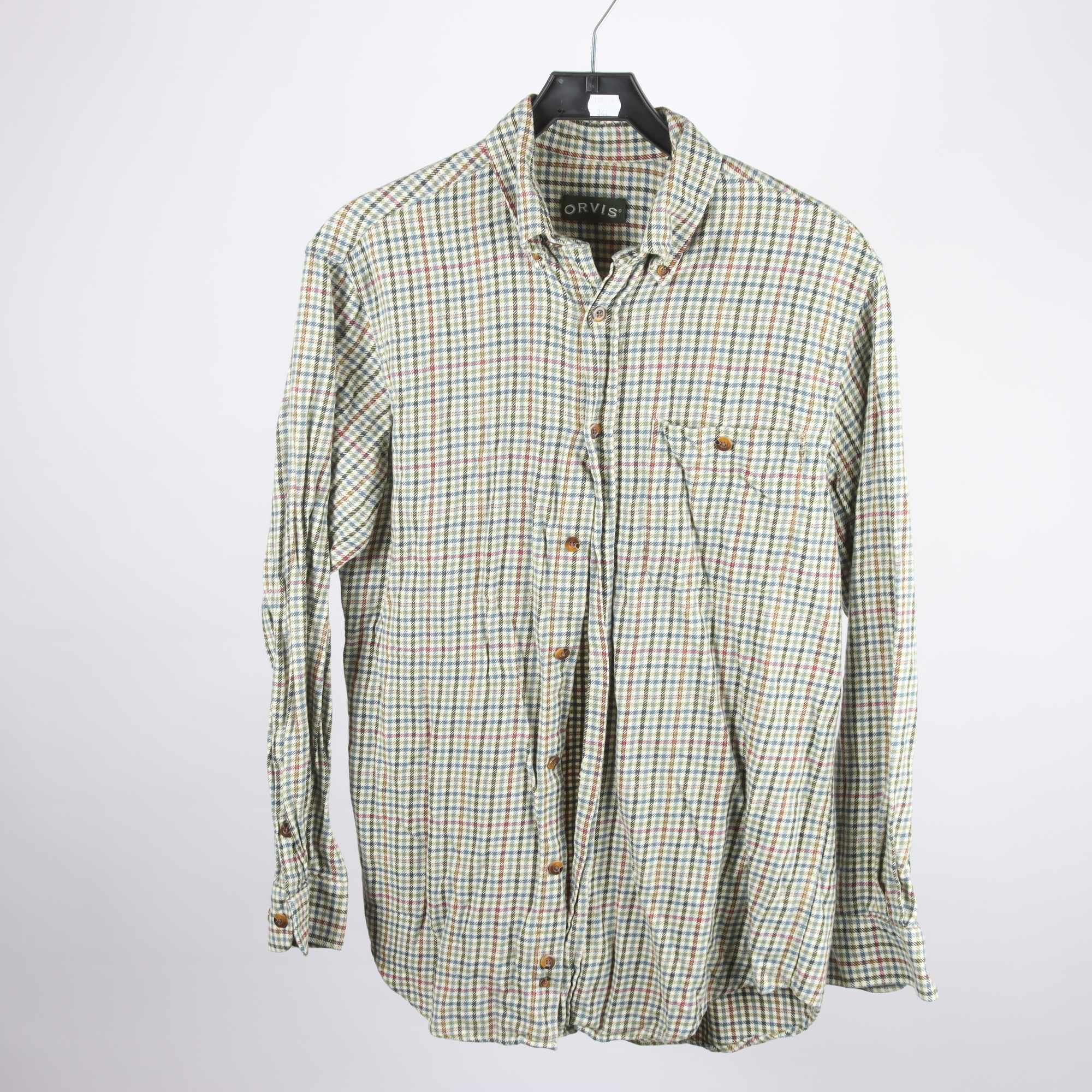 Skjorta, Orvis, rutig, grön, flanell, stl. M.