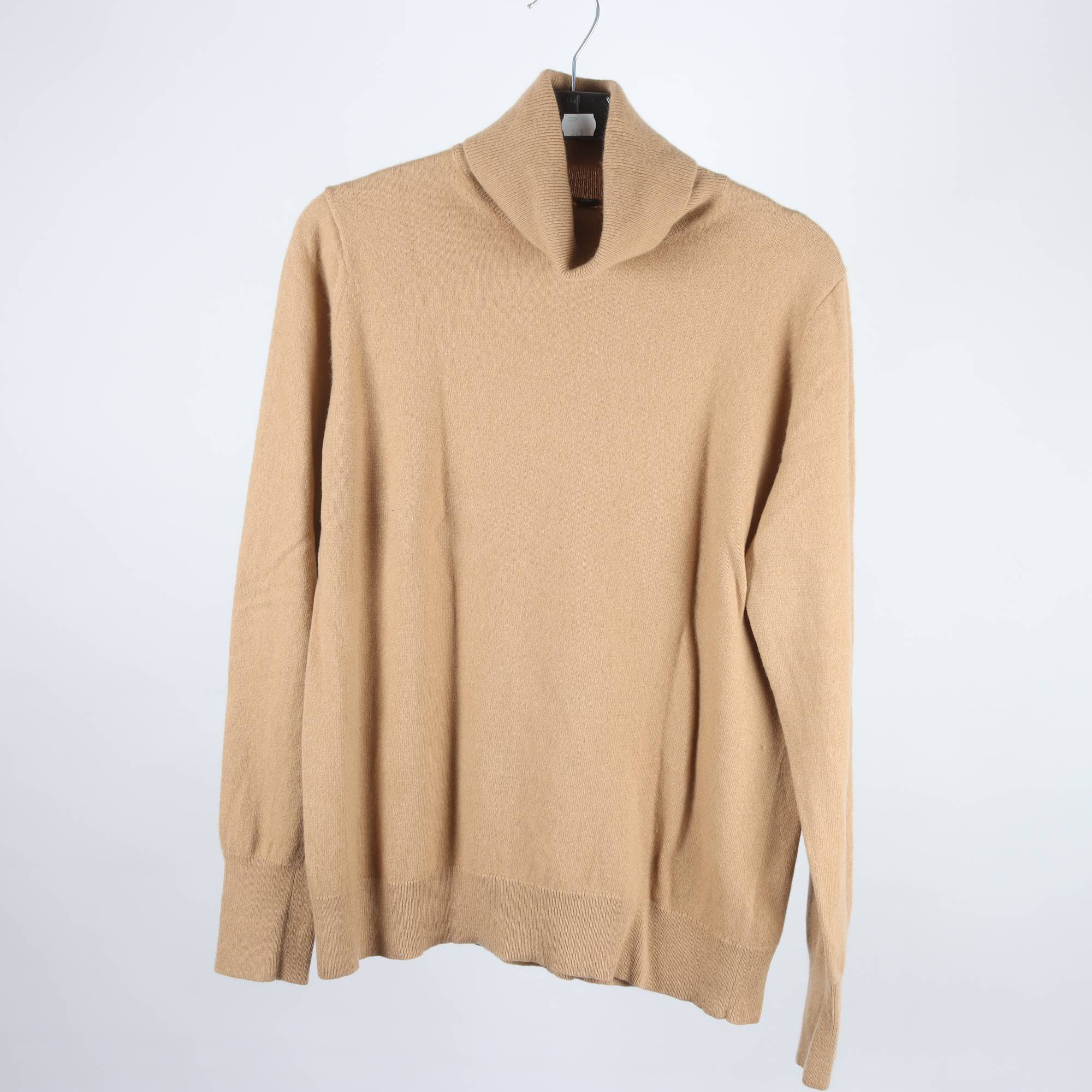 Polotröja, Uniqlo, brun, 100% cashmere, stl. XL