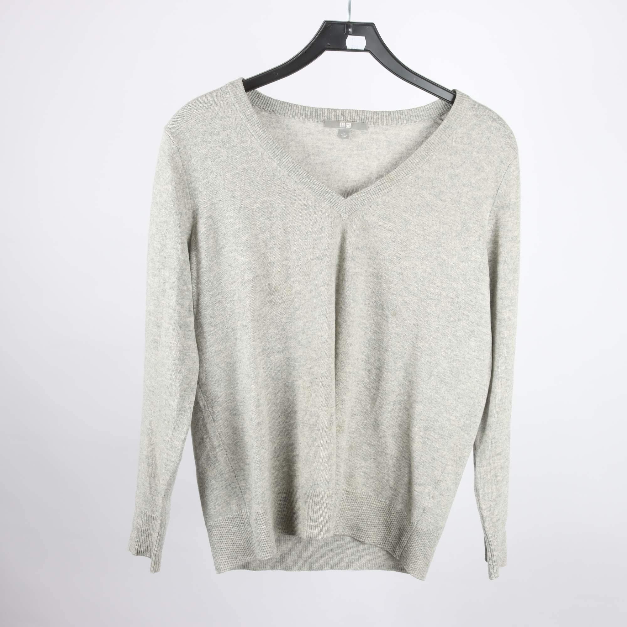 Tröja, Uniqlo, grå, 100% cashmere, stl. L.