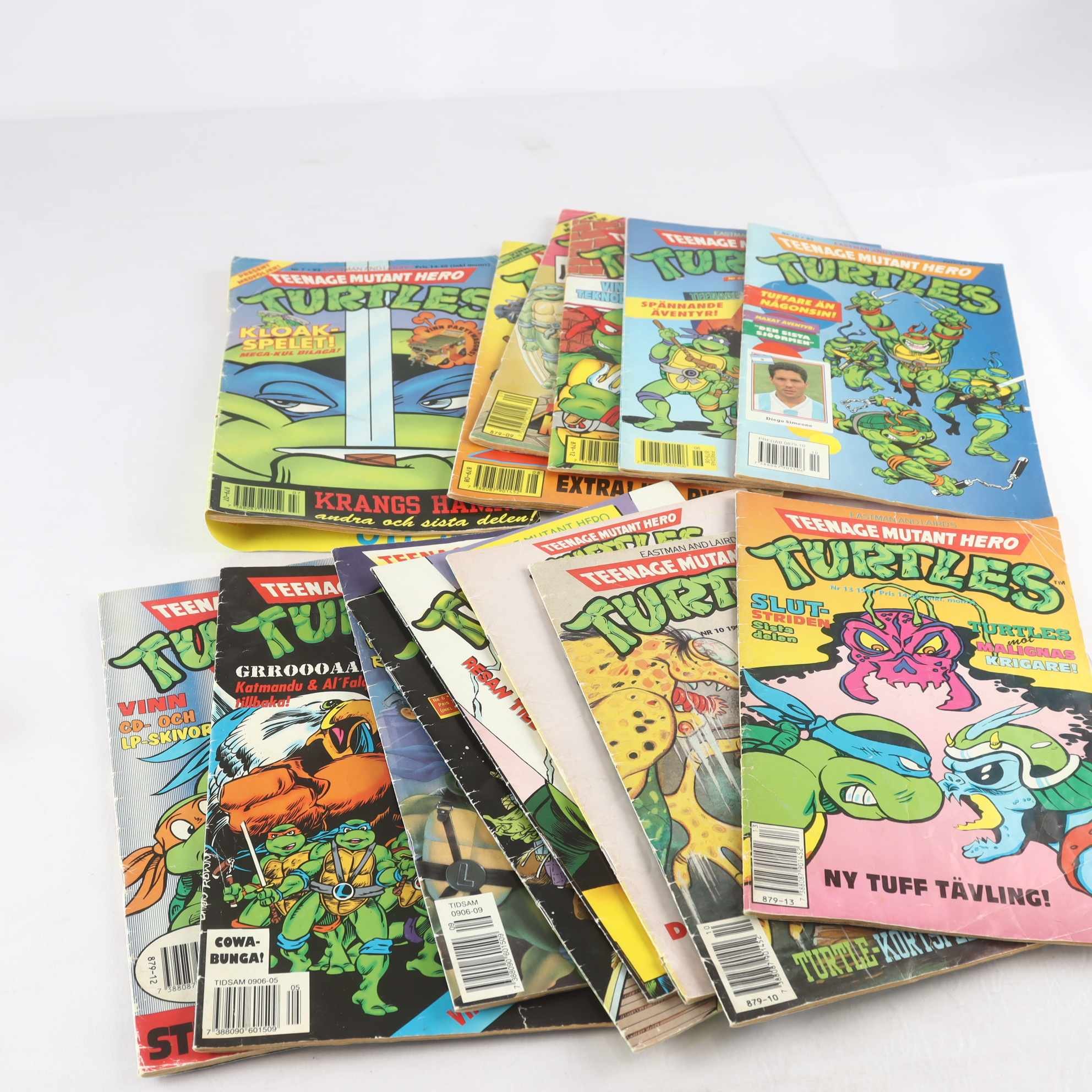 Tidningar, Teenage mutant hero turtles, 1990-tal, 14 nummer