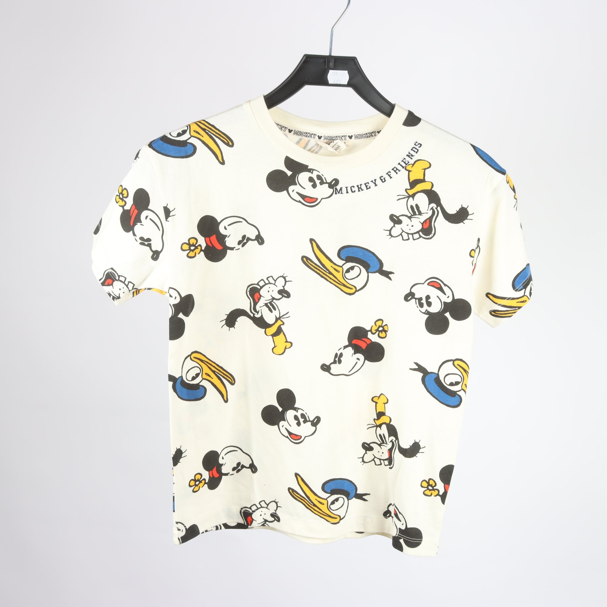 Tröja, Disey, Mickey, Kalle Anka, Janne Långben, vit, stl. S.