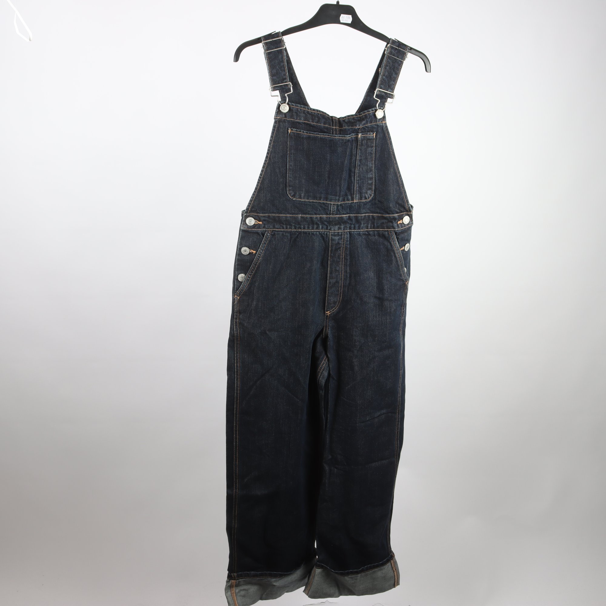 Hängselbyxor i denim, Zara, stl. S