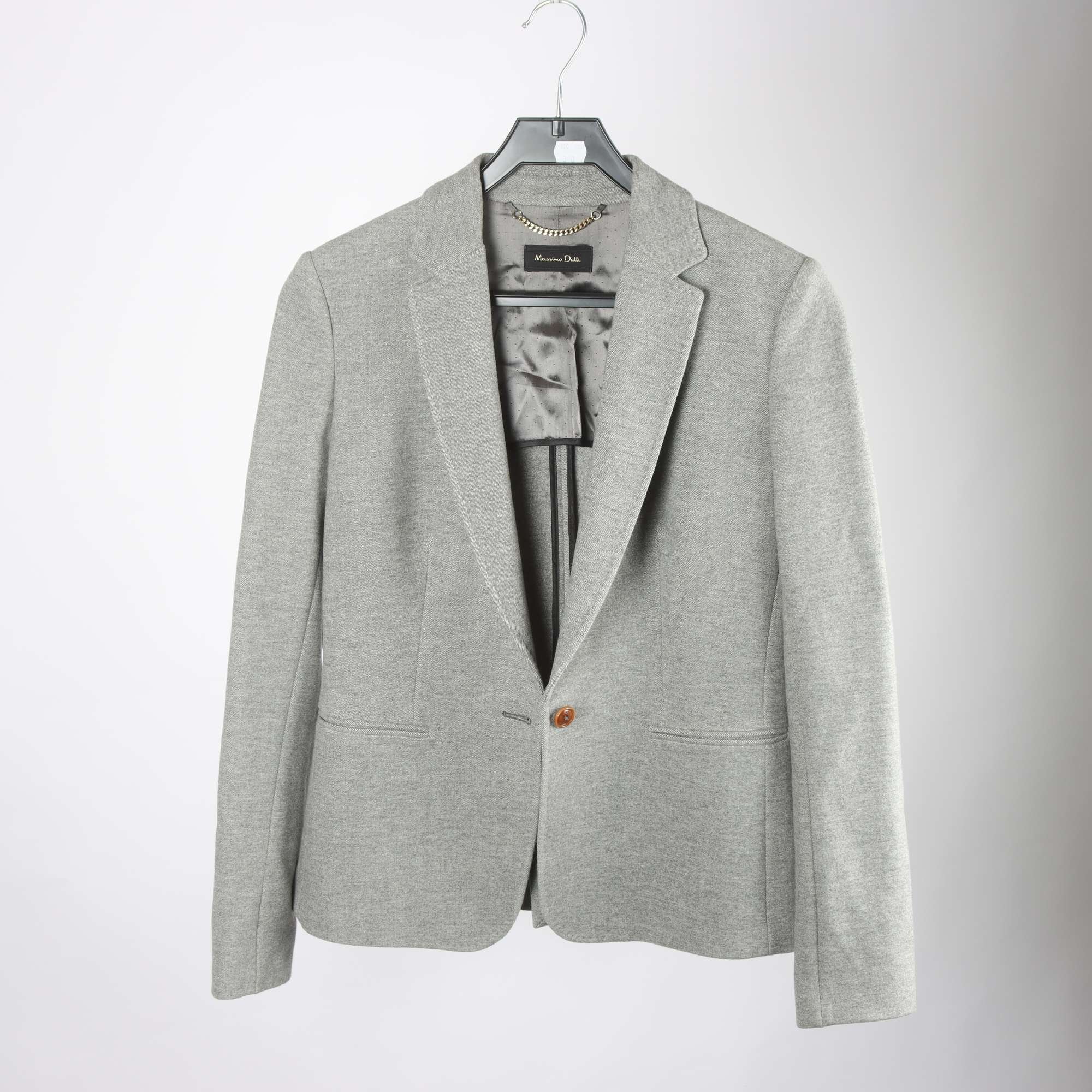 Kavaj, Massimo Dutti, grå, ullmix, stl. 40.