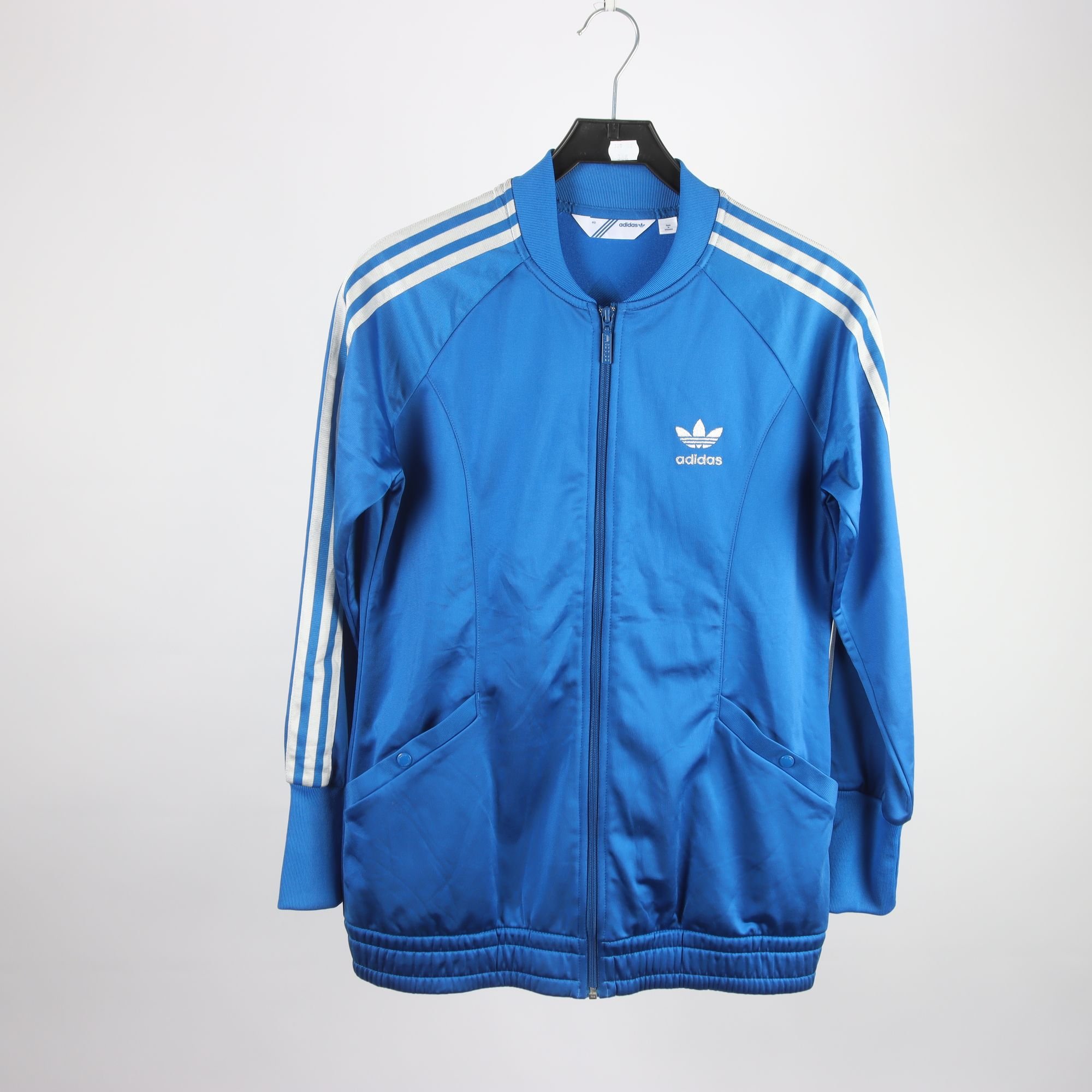 Träningsjacka, Adidas, blå, stl. 40.