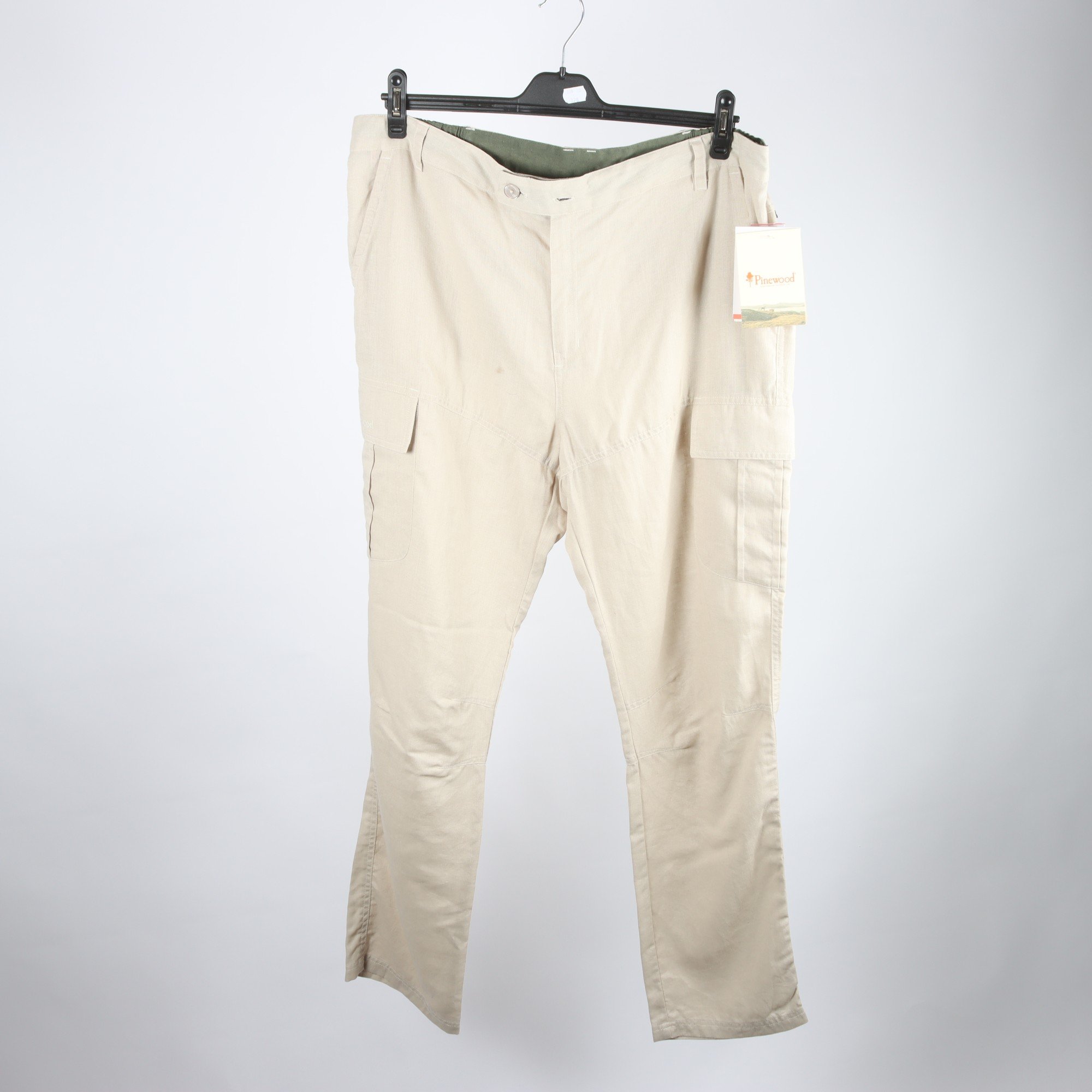 Byxor, Pinewood, beige, 60% lin, stl. C58.