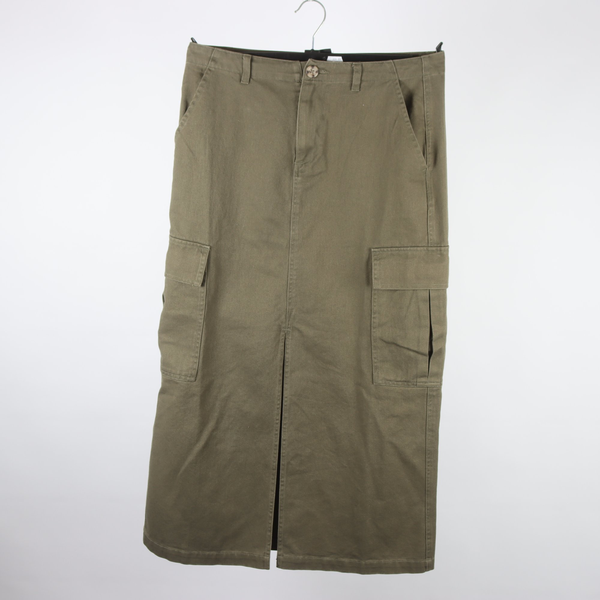 Kjol, Lindex, grön, denim, stl. 38