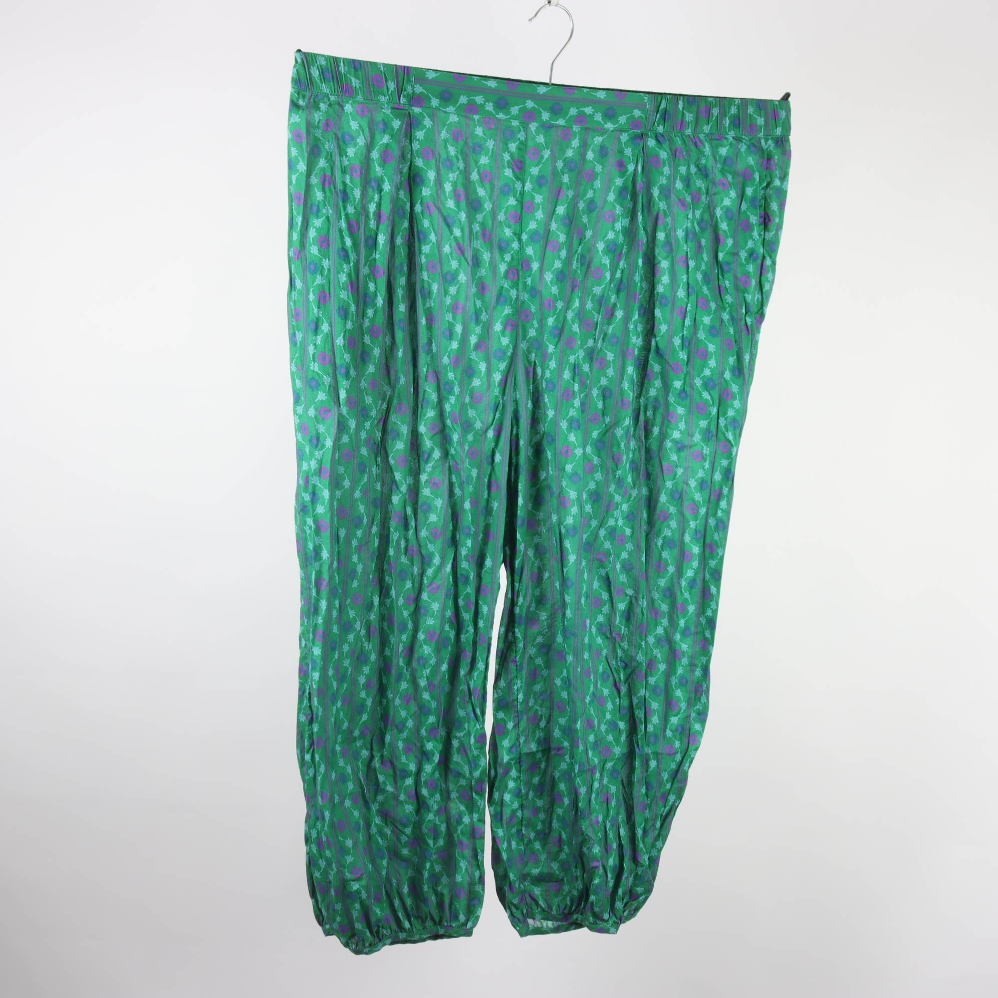 Byxor, Gudrun Sjödén, grön, mönstrad, stl. XL