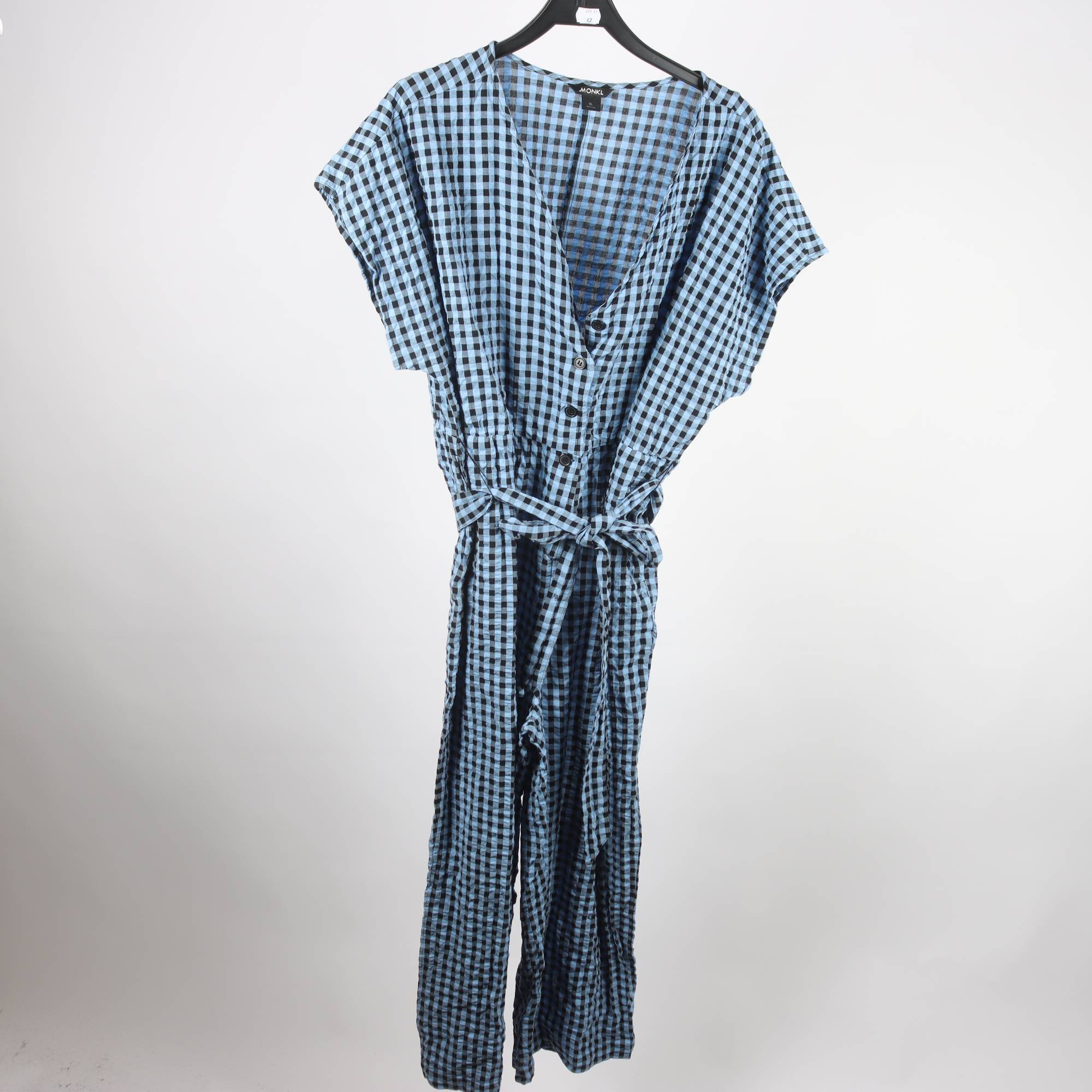 Byxdress, Monki, blå, svart, stl. XL