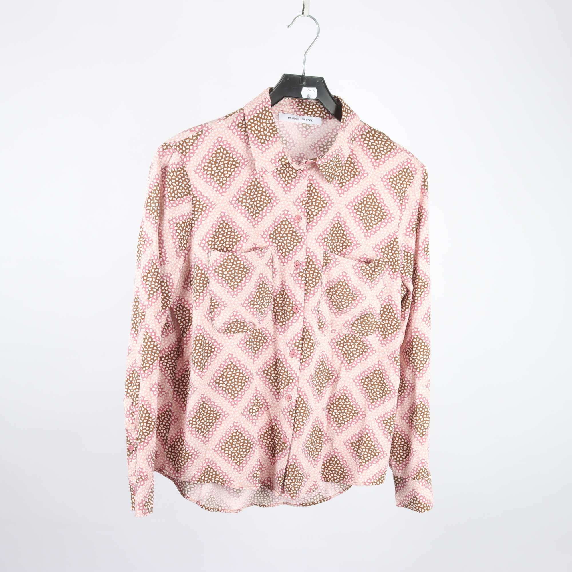 Blus, Samsøe Samsøe, rosa, mönstrad, stl. S
