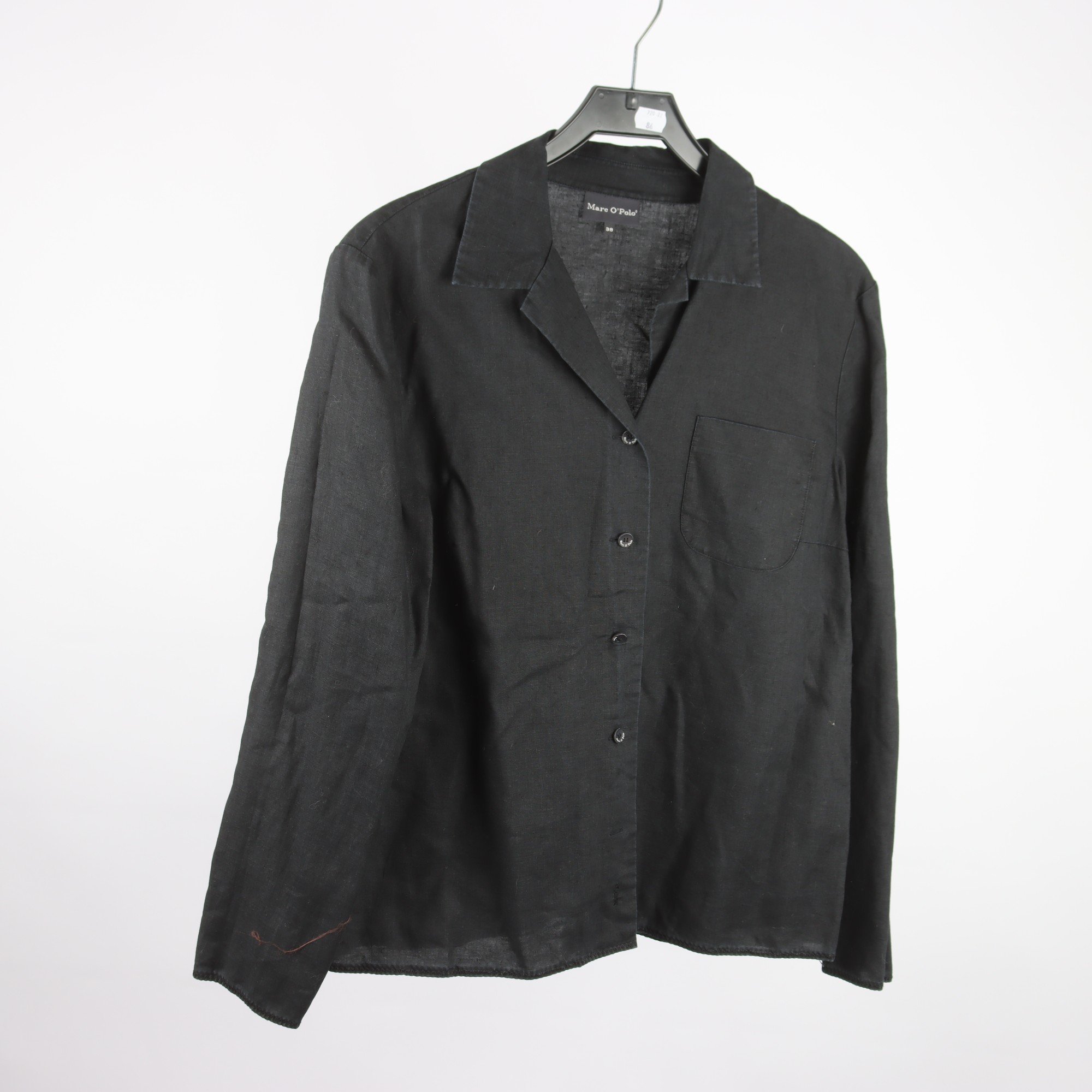 Blus, Marc O`Polo, svart, 100% linne, stl. 38