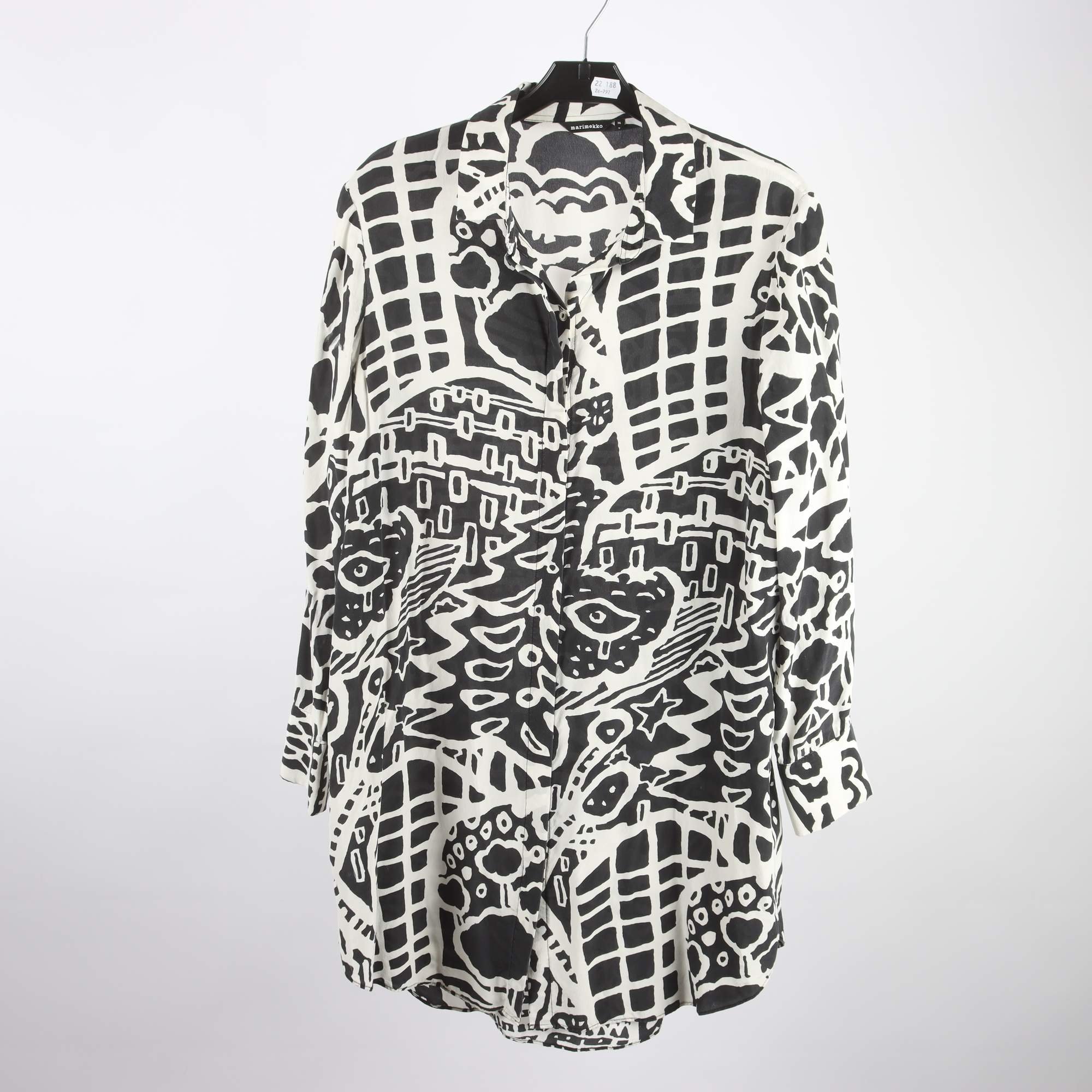 Skjorta, Marimekko, 100% siden, stl. 36