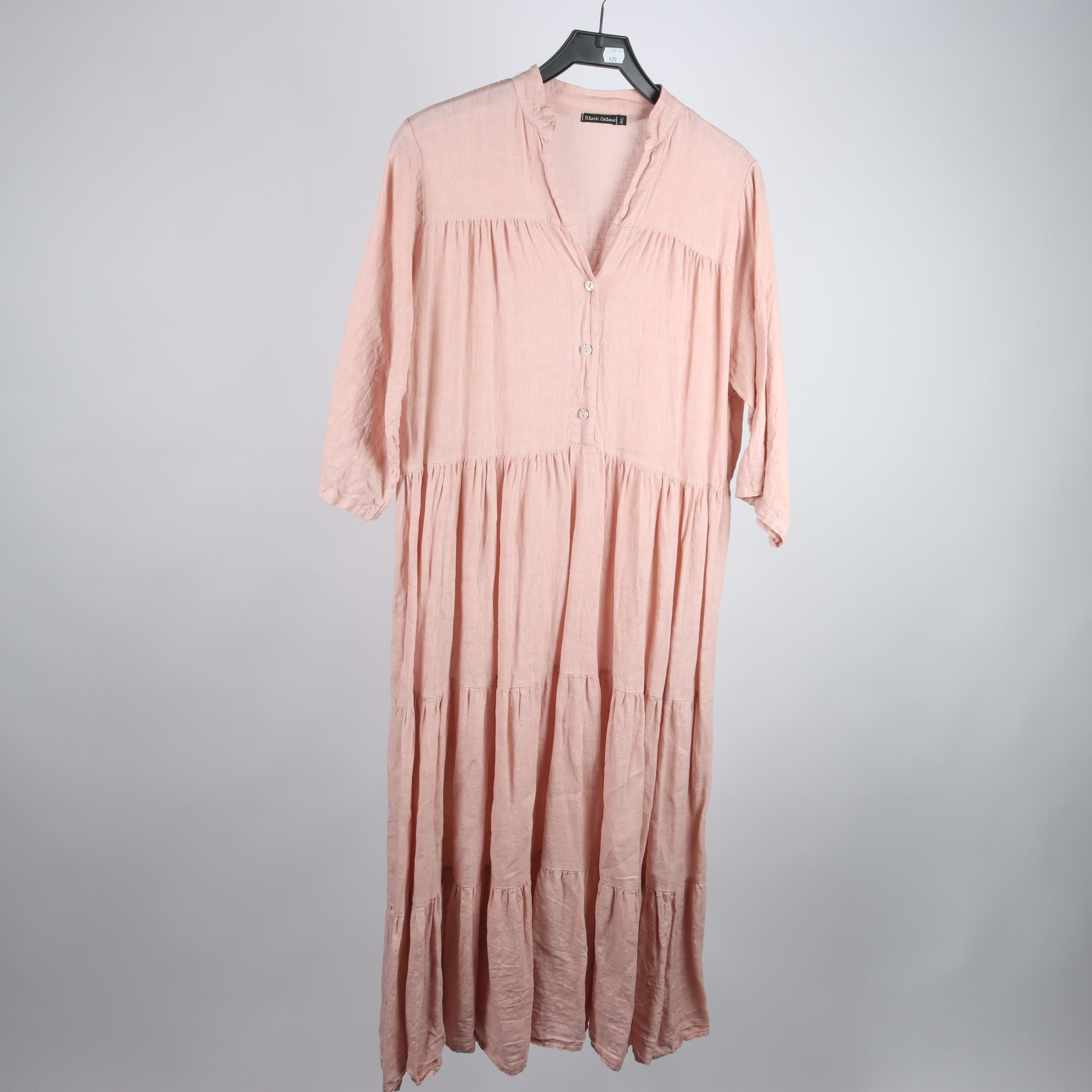 Klänning, Black Colour, rosa, linne, stl. M/L