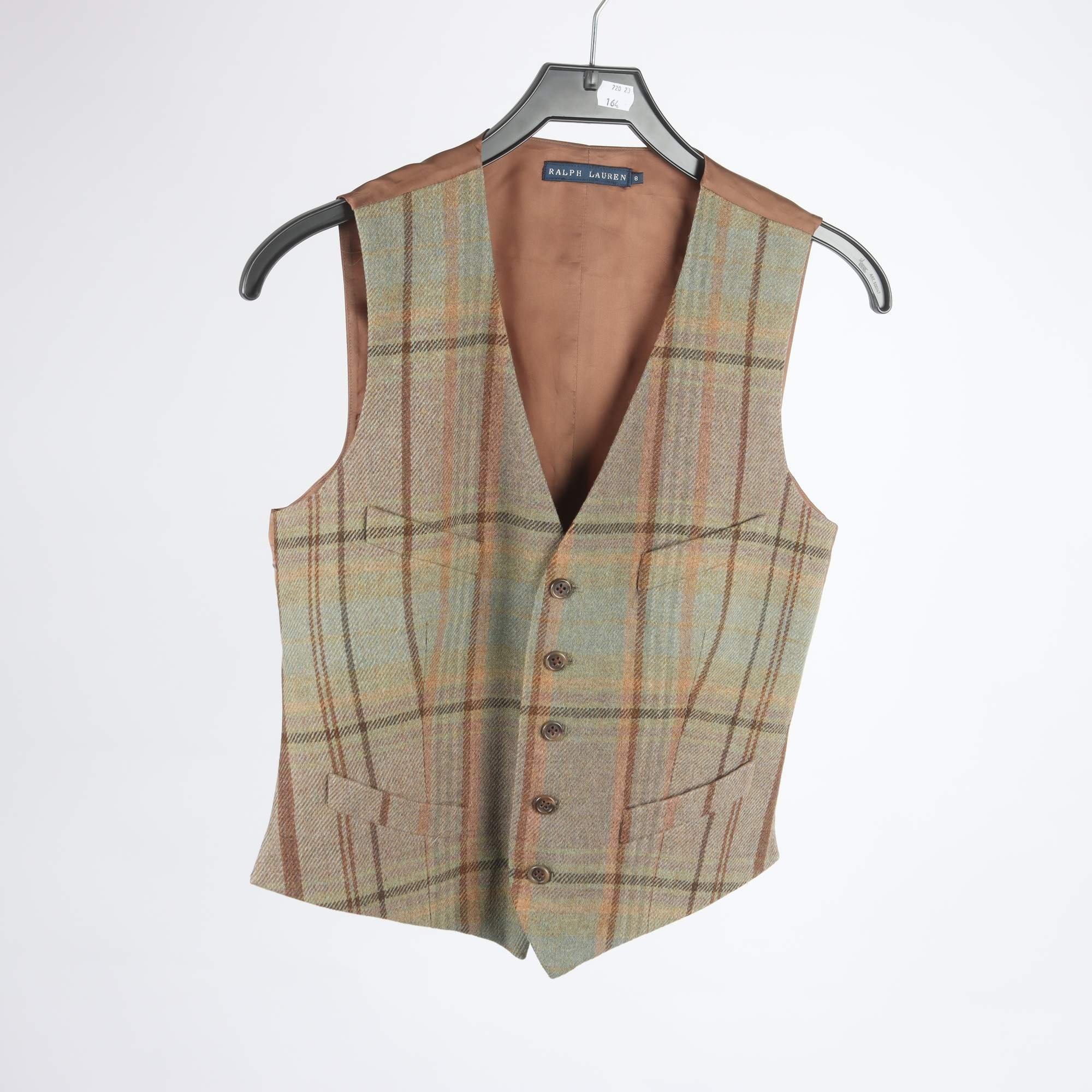 Väst, Ralph Lauren, brun, grön, blå, stl. 8 (M)