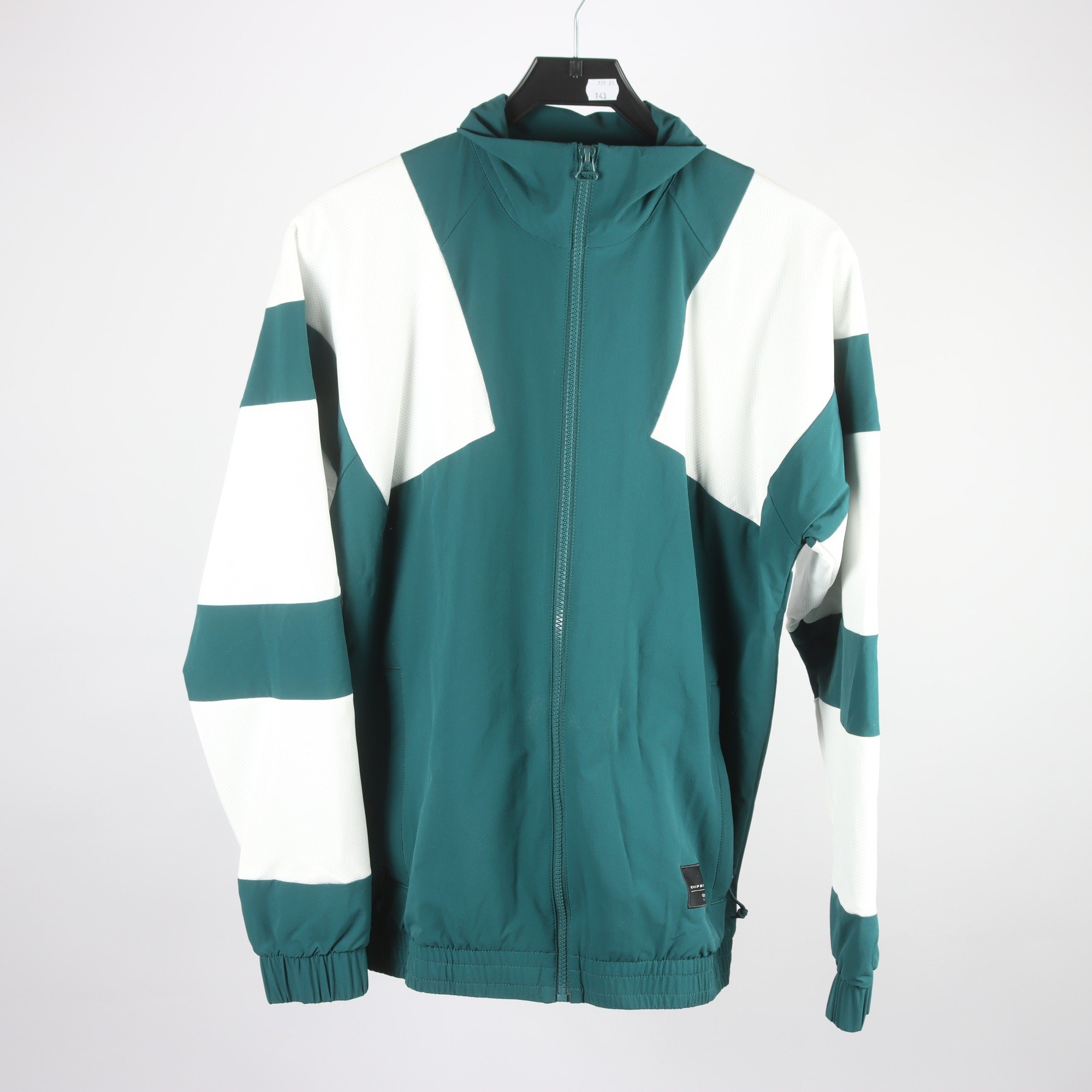 Sportjacka, Adidas, grön, vit, stl. S