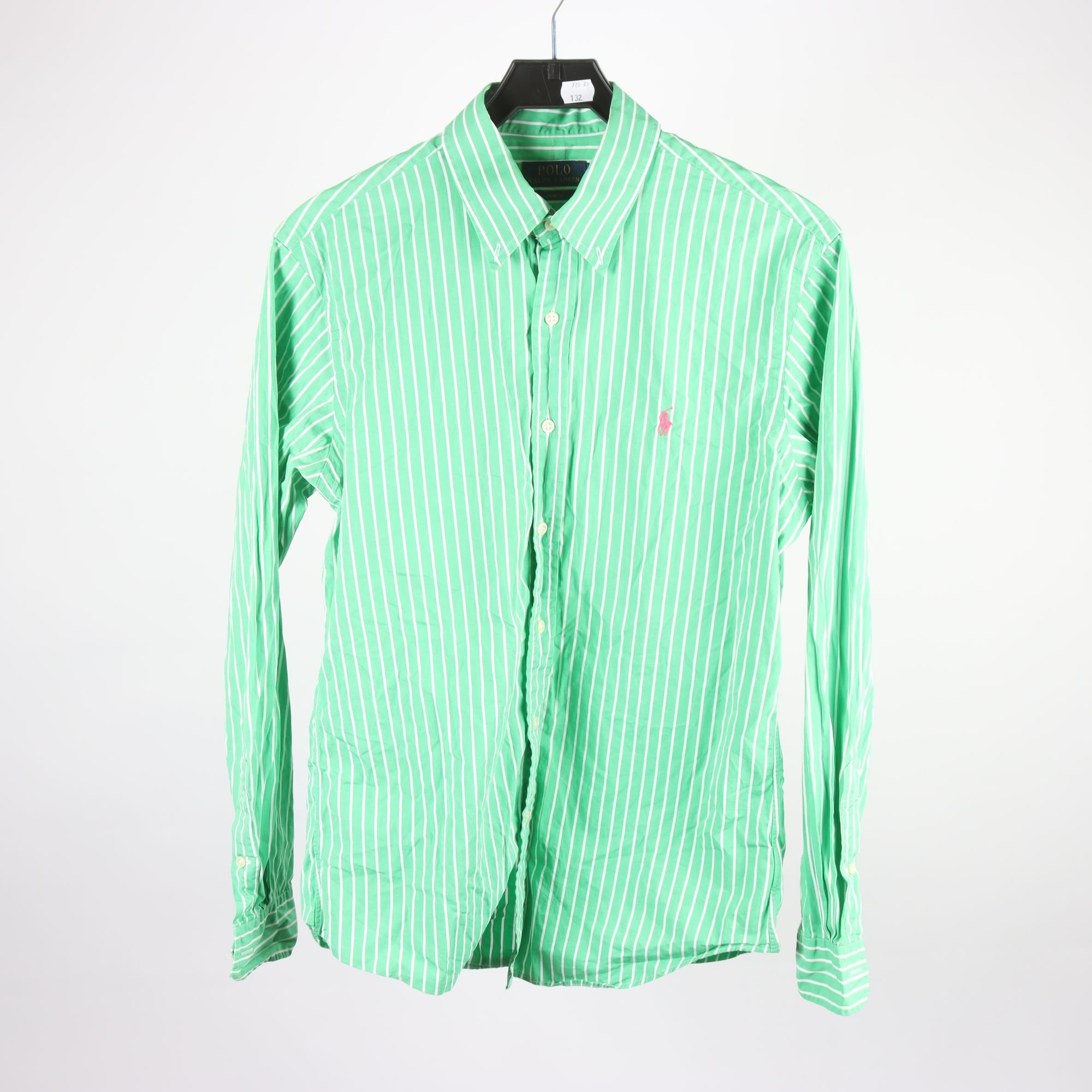 Skjorta, Polo Ralph Lauren, grön, vit, randig, stl. M