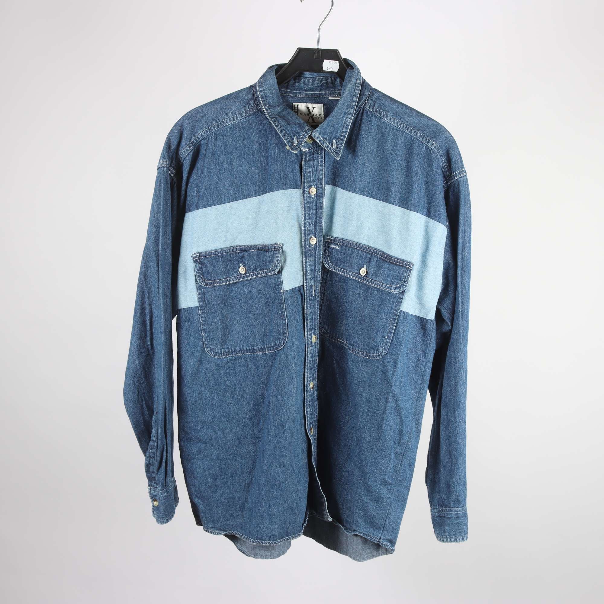 Jeansskjorta, Manager, blå, stl. L
