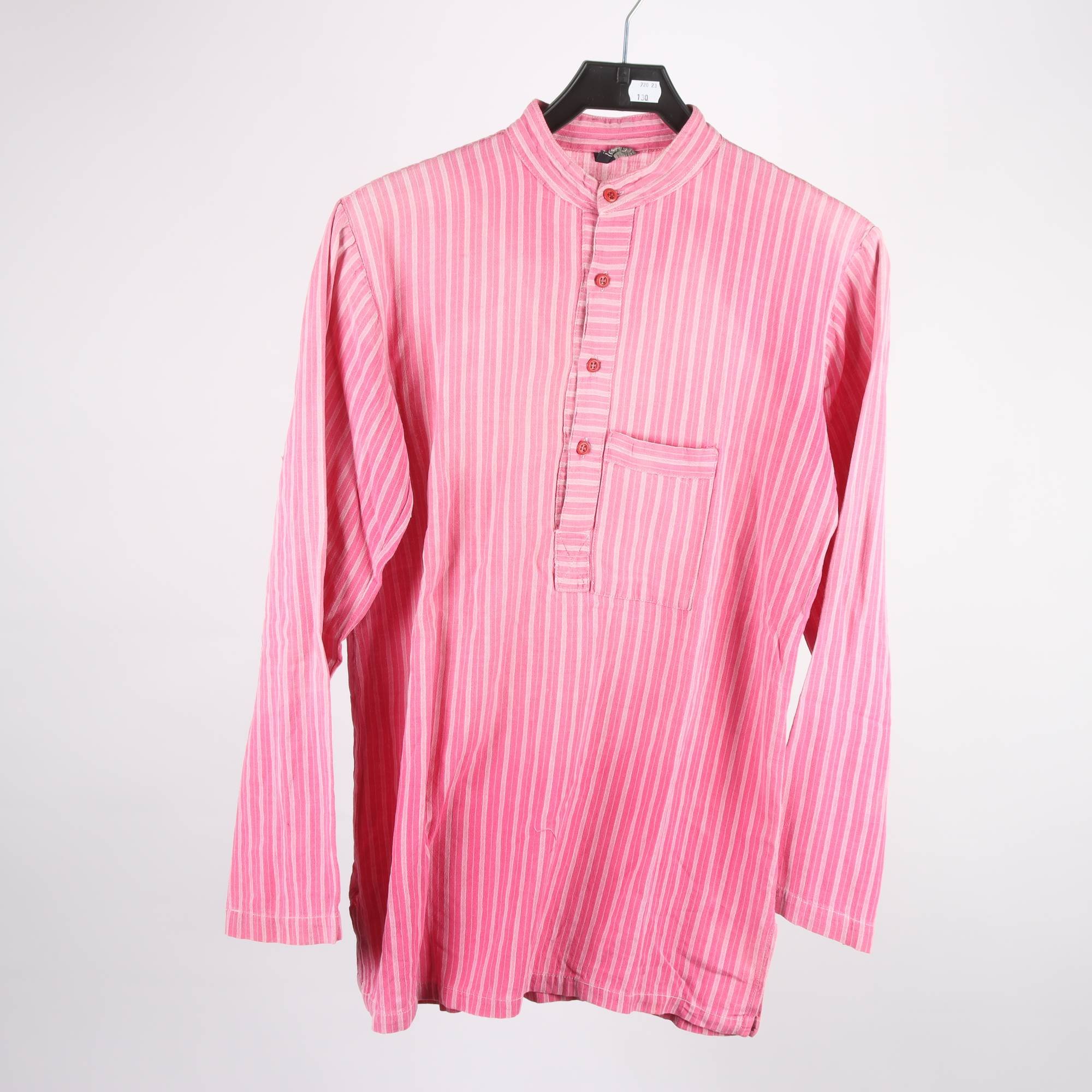 Skjorta, vintage, Anarkali, rosa, randig, stl ca. S/M