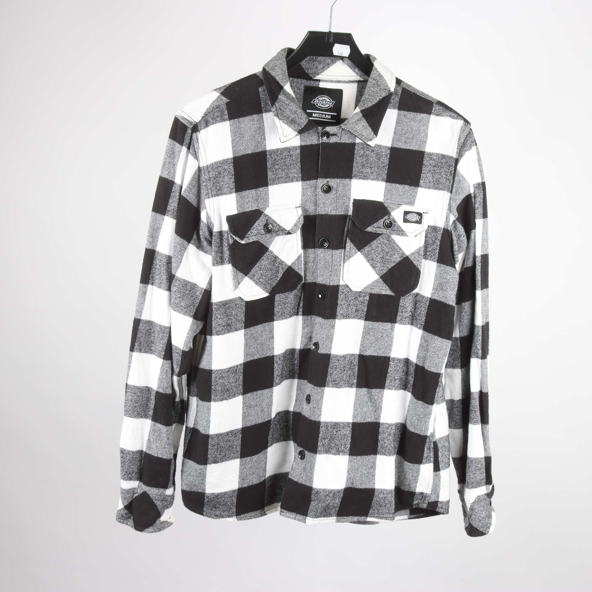 Skjorta, Dickies, svart, vit, rutig, stl. M