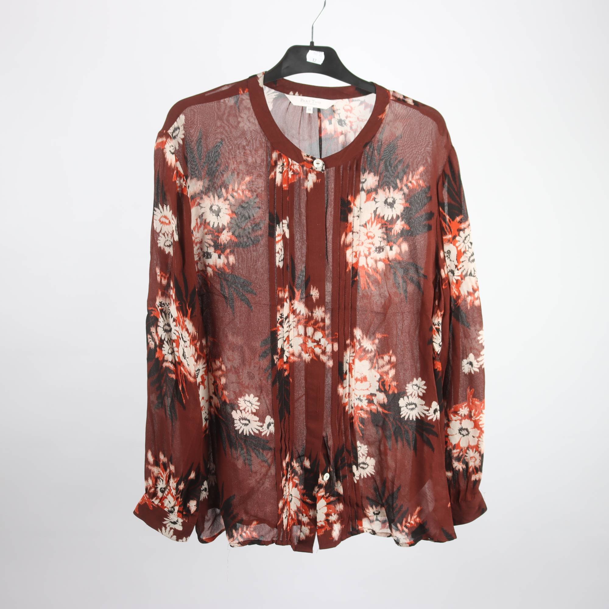 Blus, Part Two, brun, mönstrad, stl. 44