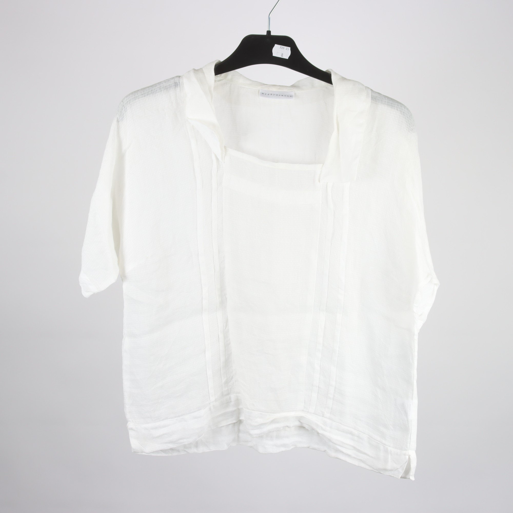 Blus, Nygårdsanna, vit, 100% rami, stl. S