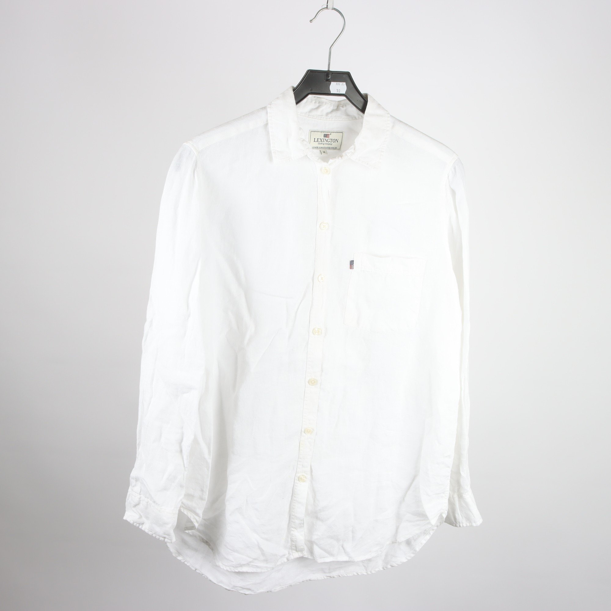Blus/skjorta, Lexington, linne, vit, stl. M