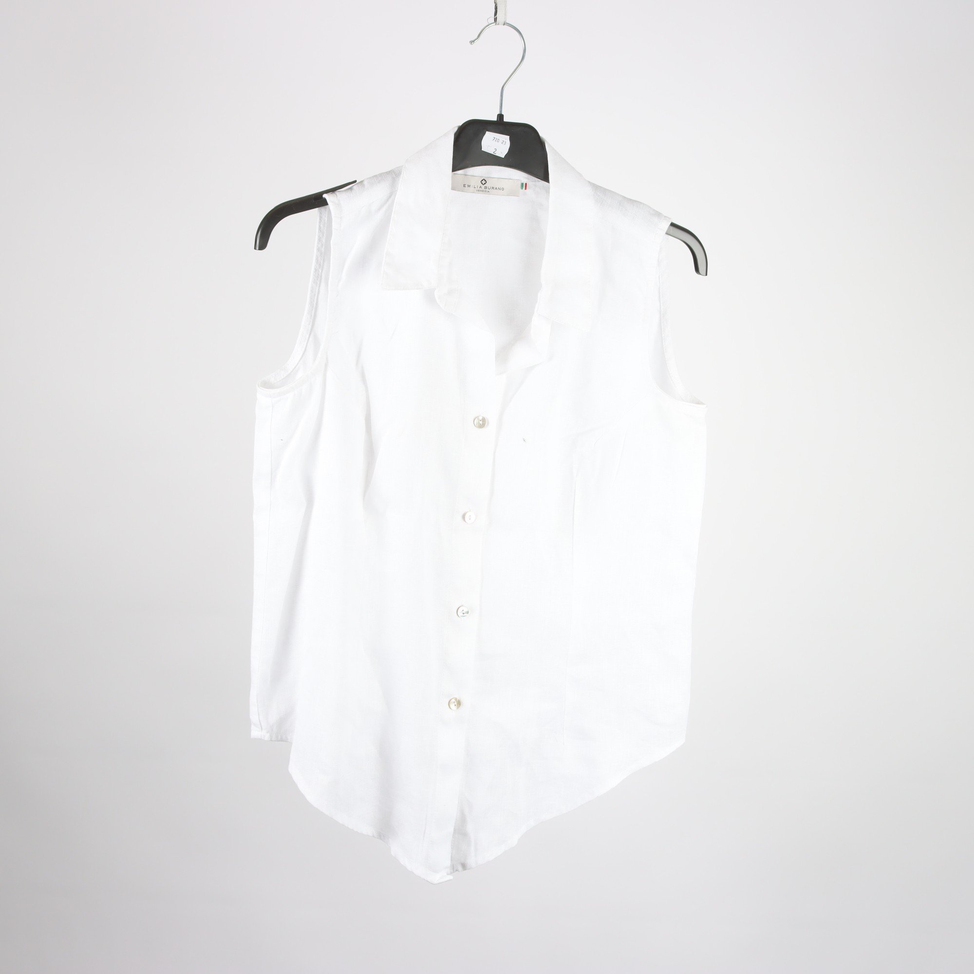 Linne/blus, Emilia Burano, vit, 100% linne, stl. L