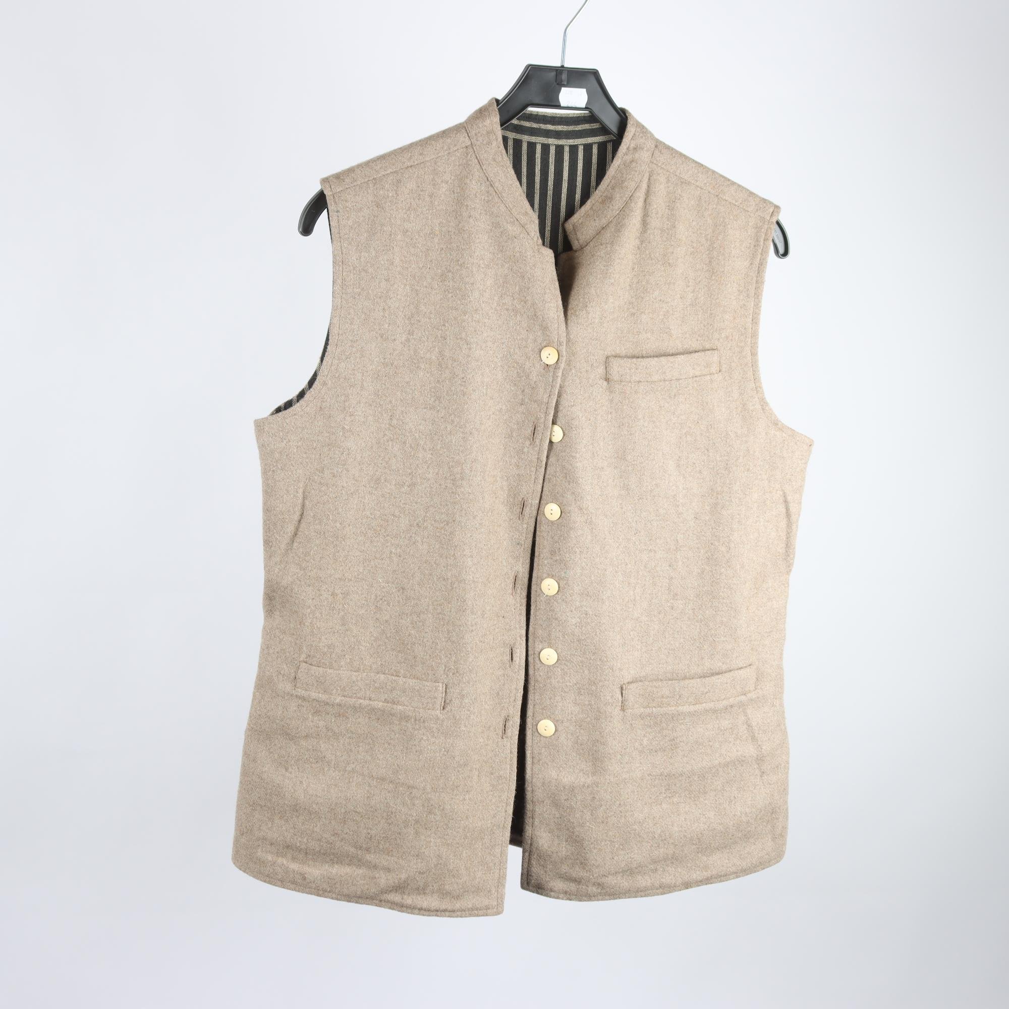 Väst, Okänd, beige, ull, stl. ca. M.