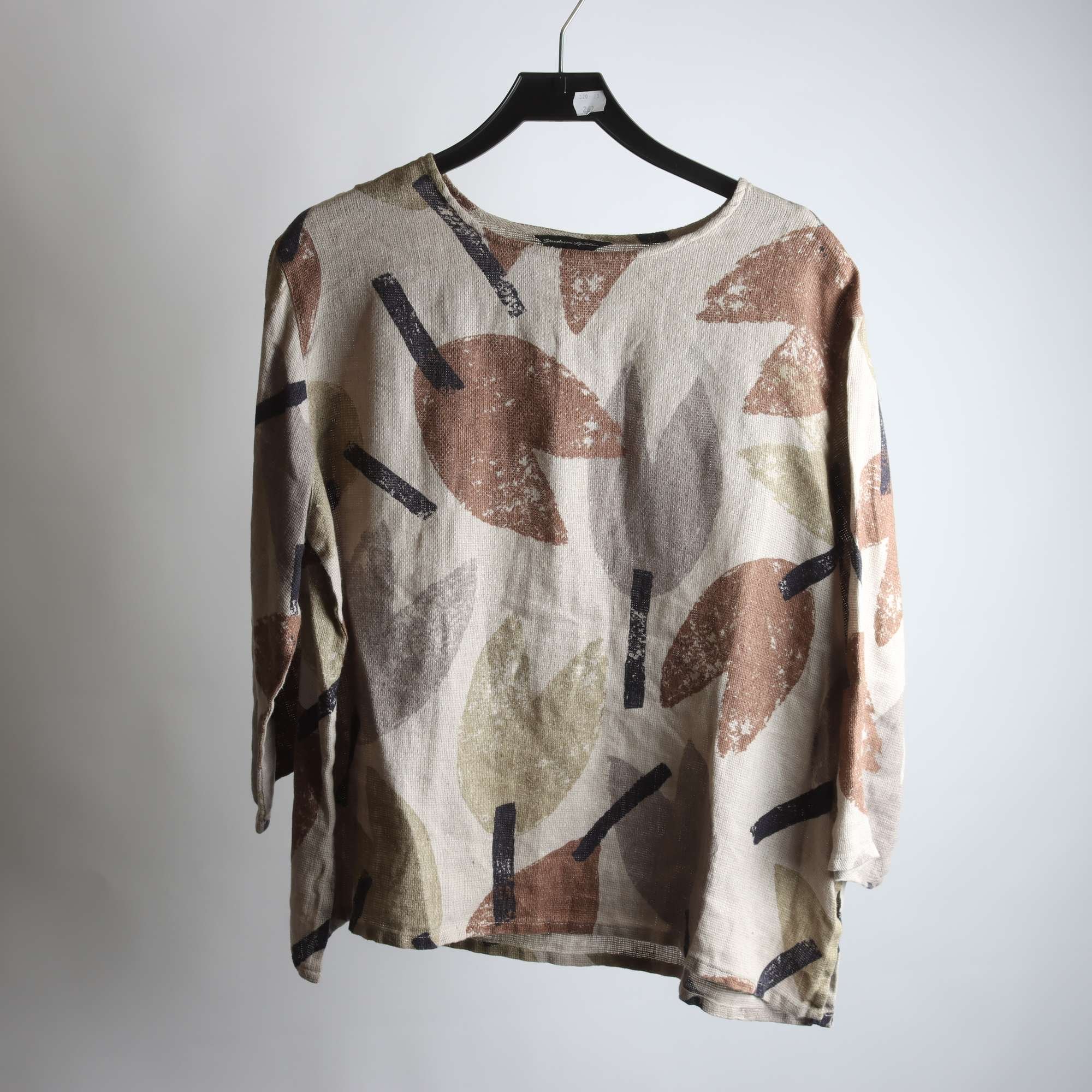 Blus, Gudrun Sjödén, beige, 100% lin, stl. L.
