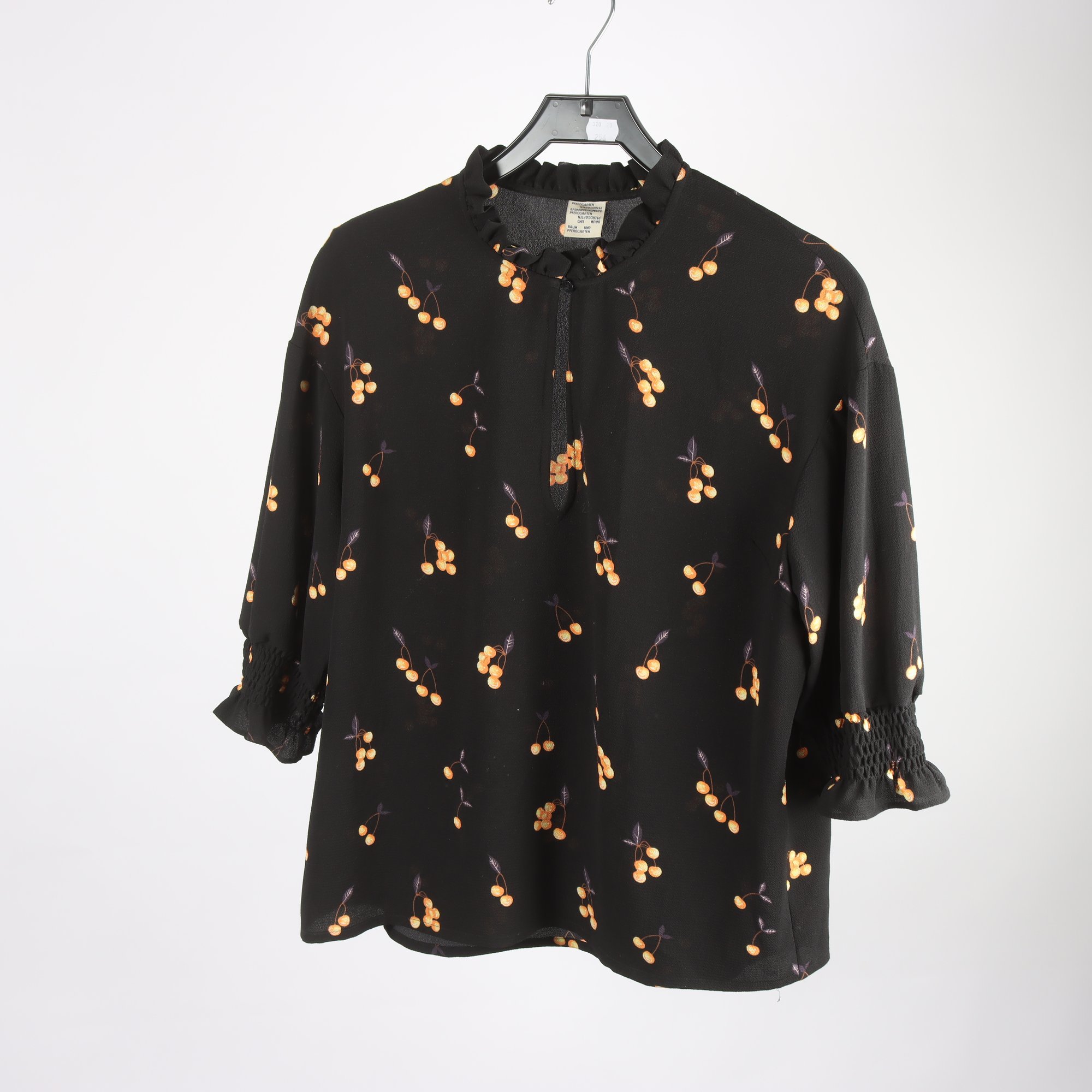 Blus, Baum und Pferdgarten, svart, stl. 40.