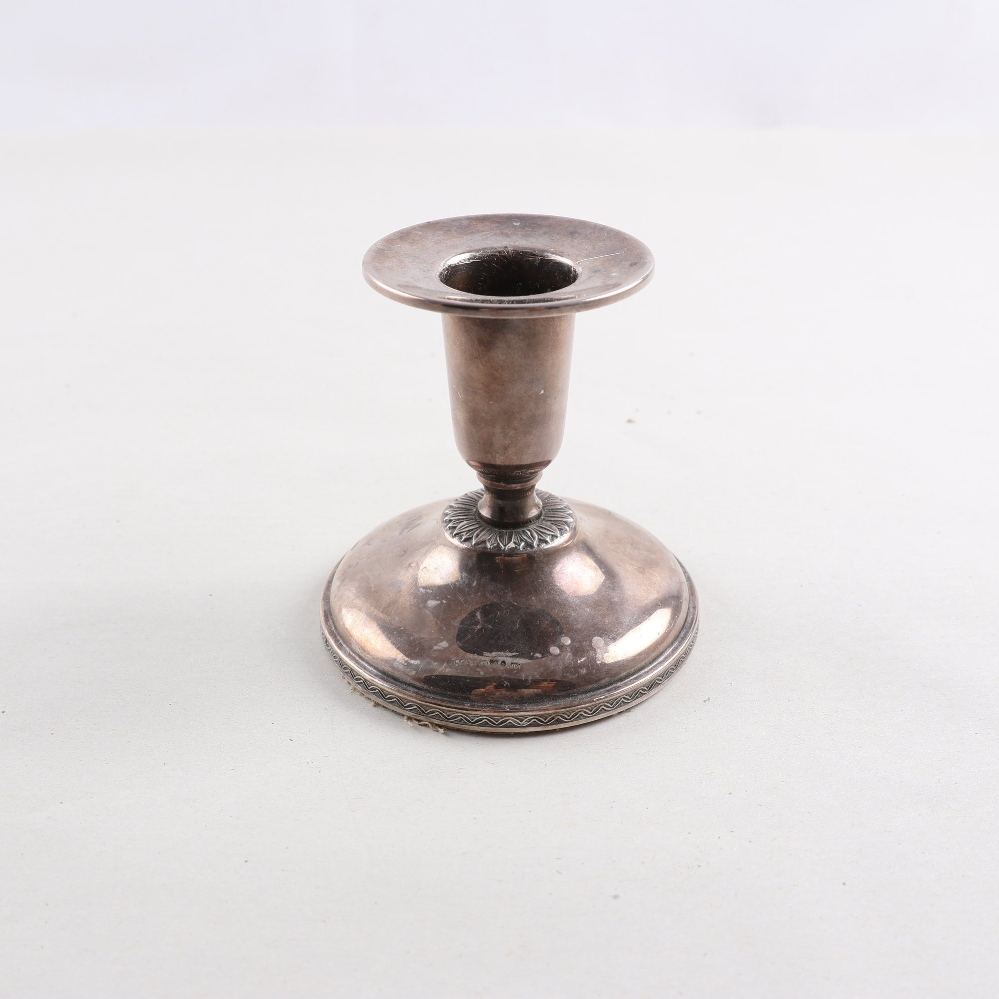Ljusstake, Silver, Stämplad kattfot, S.