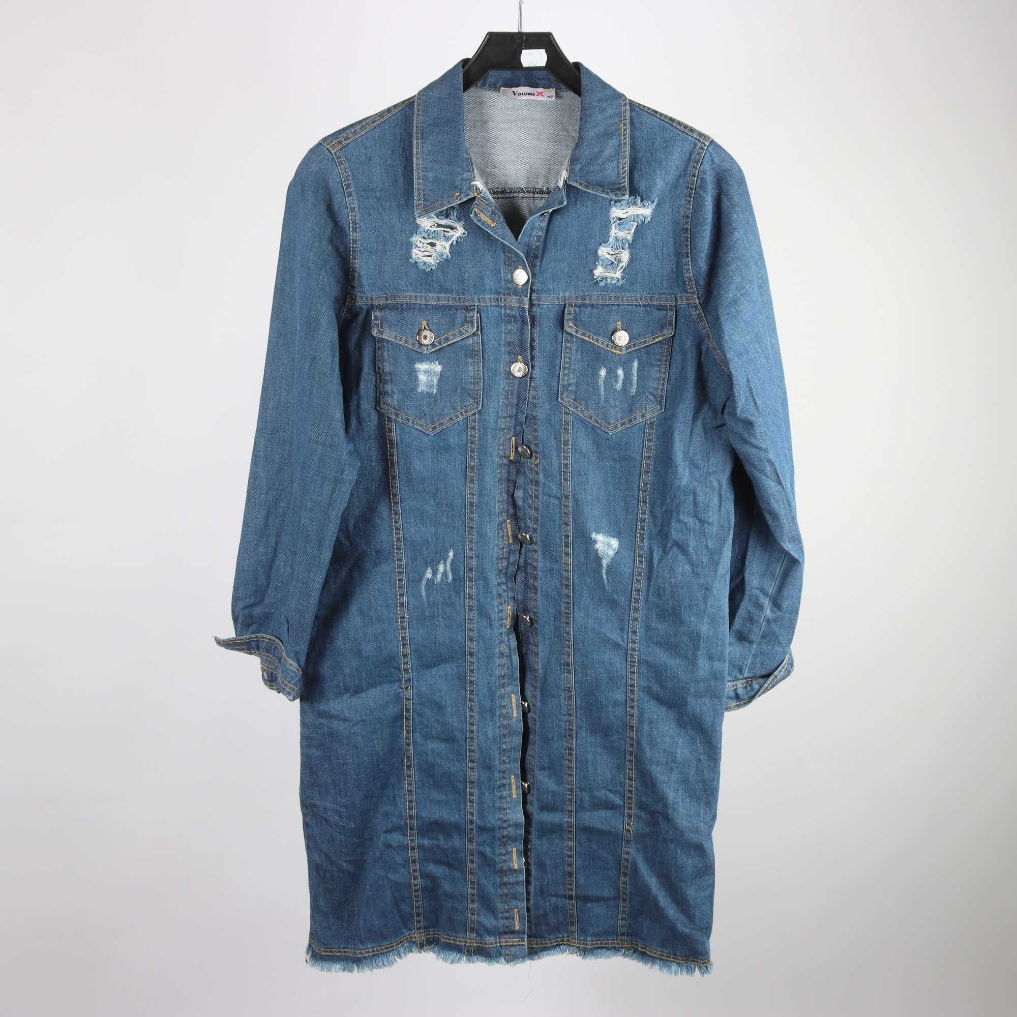 Jeansklänning, Volume, blå, stl. 42.