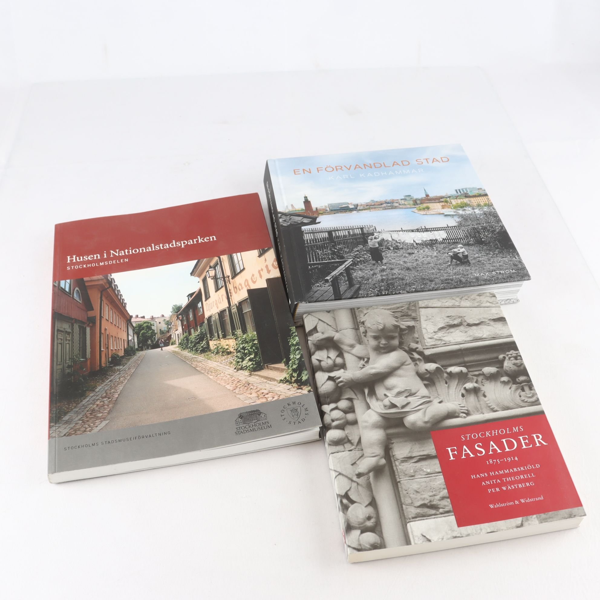 Stockholms arkitektur, bokpaket med 3 volymer